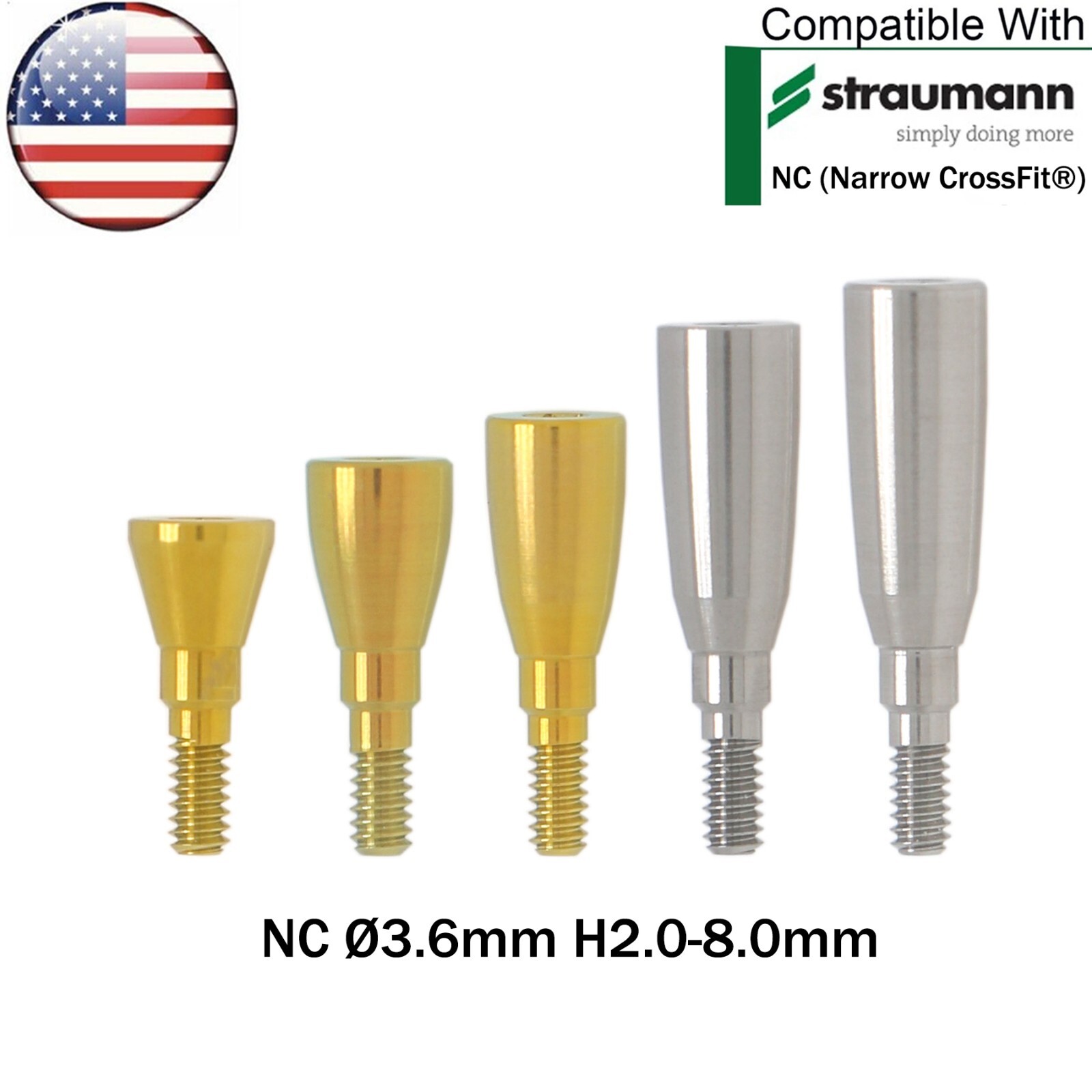 US Fit Straumann ITI Healing Abutment NC/RC Transfer Impression Open/Closed Tray