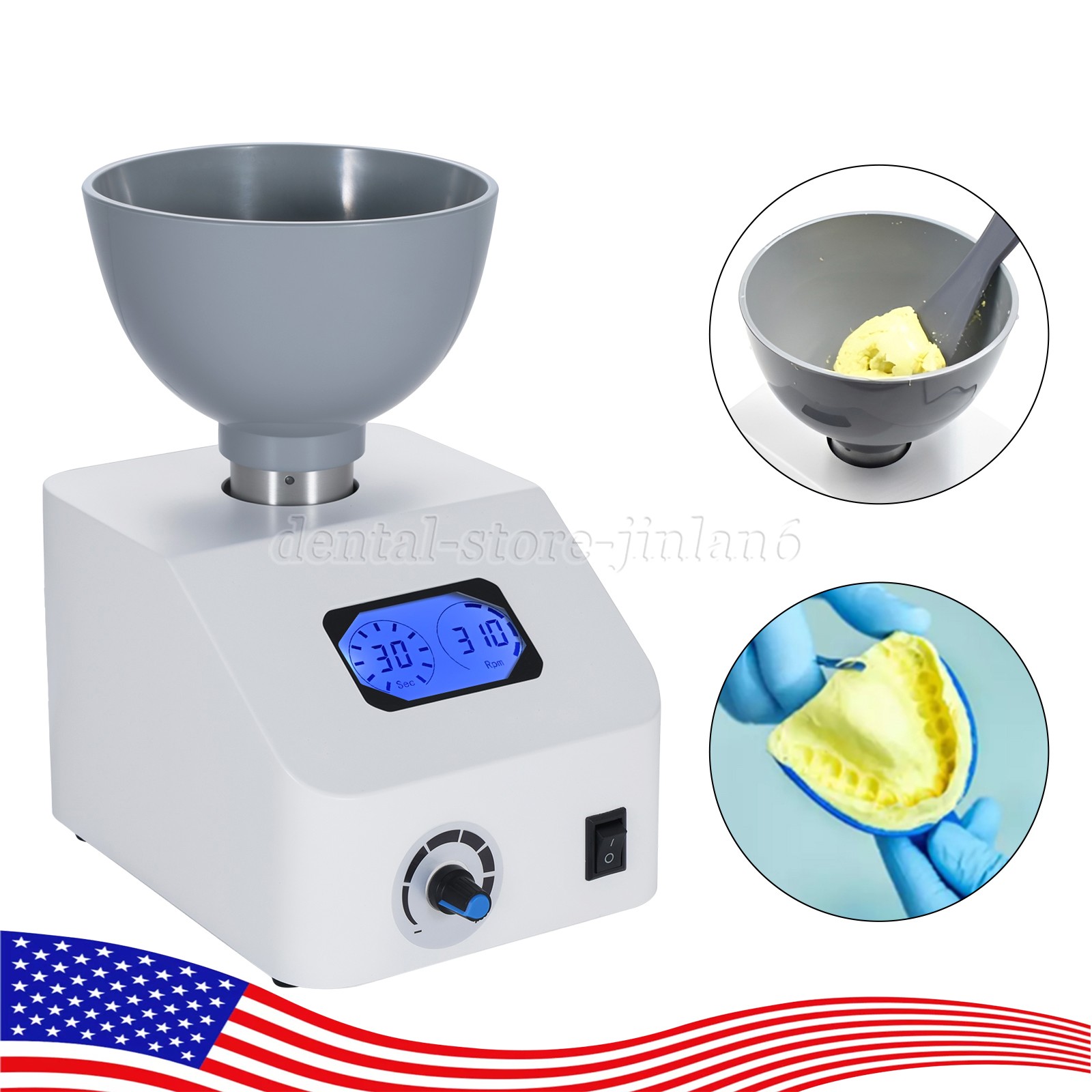 Dental Impression Alginate Mixer 300rpm Dental Printing Material Gypsum Blender