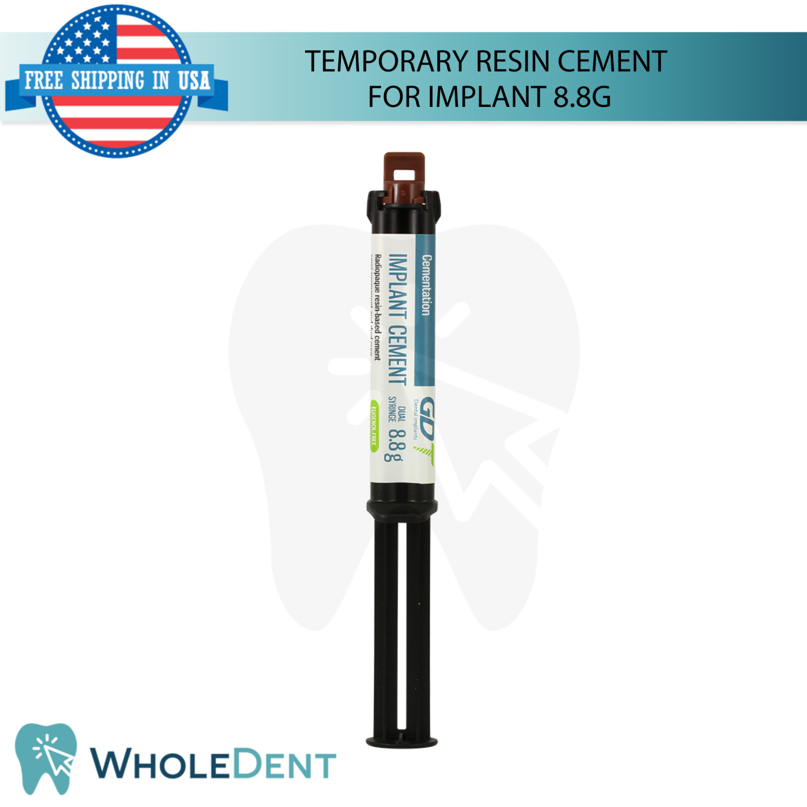 GDT Dental Non Eugenol Temporary Resin Cement For Im plant Retained Crown 8.8gr