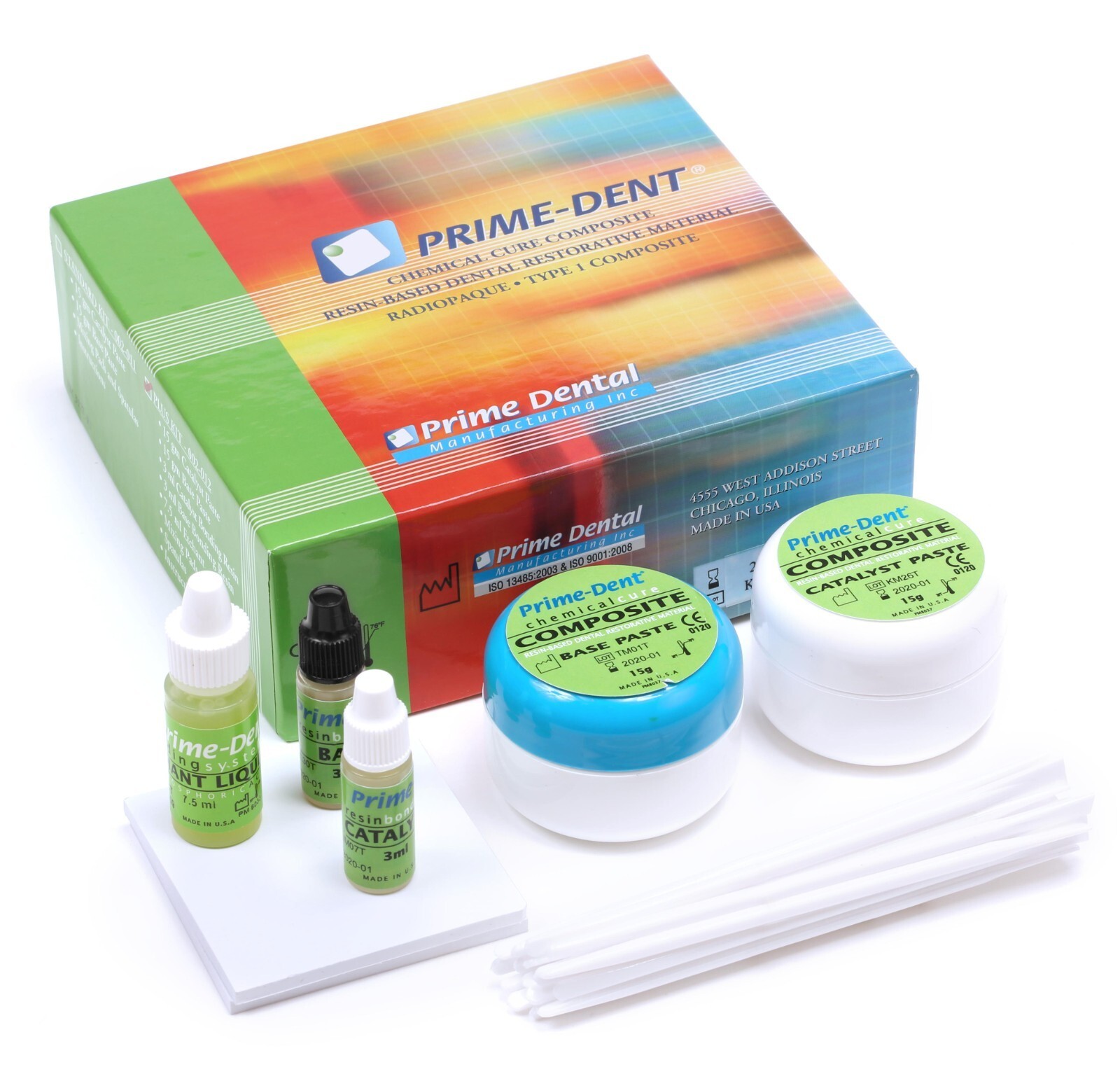 Prime-Dent® Chemical Cure Composite Deluxe Kit 15 Gram & Bond
