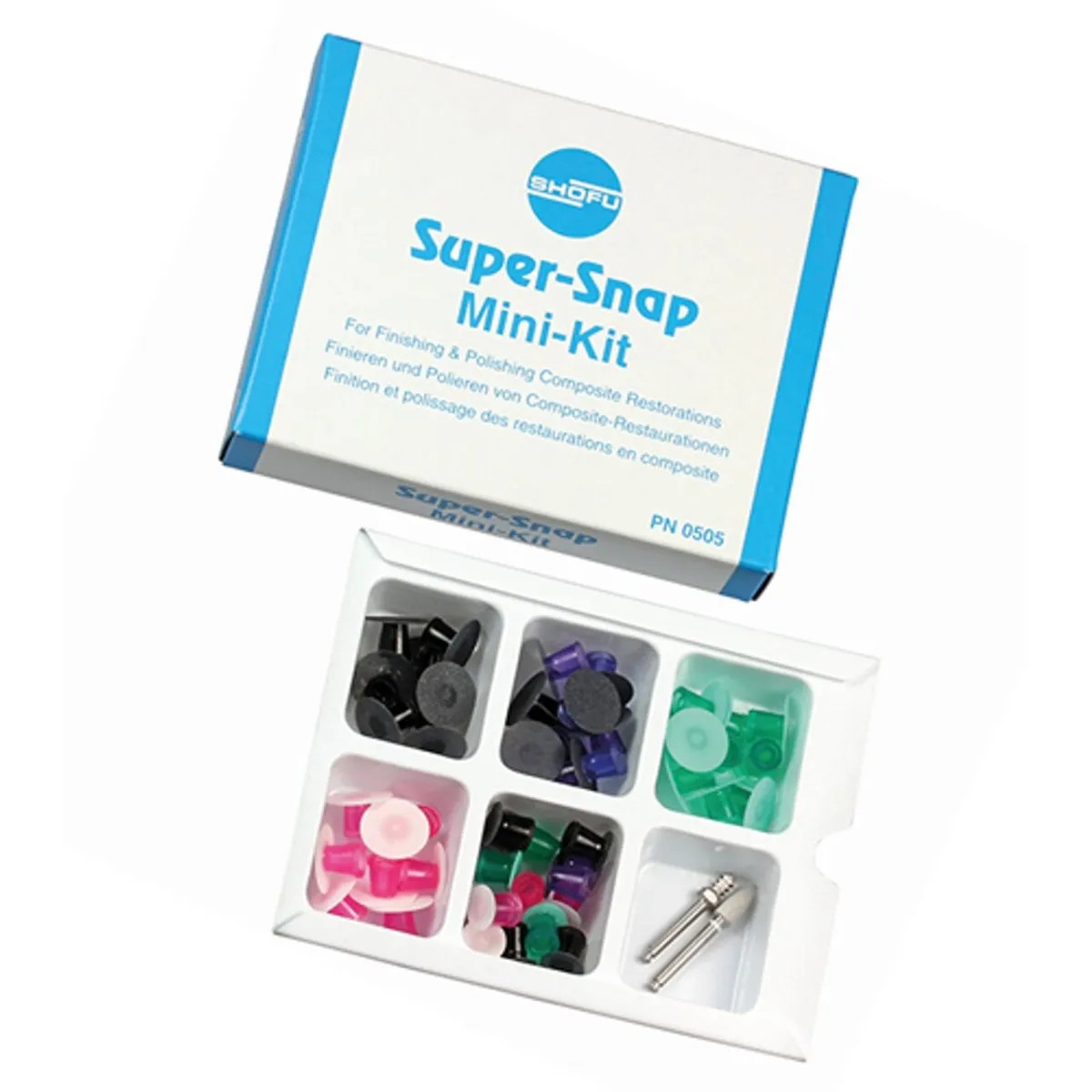 Shofu Super Snap Mini Kit CA Polishing & Finishing discs with mandrel for finish