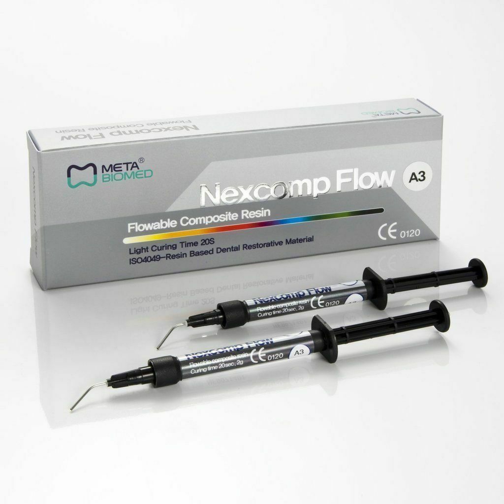 META BIOMED NEXCOMP FLOW – FLOWABLE COMPOSITE RESIN 2 x 2gm LONG EXPIRY FASTSHIP