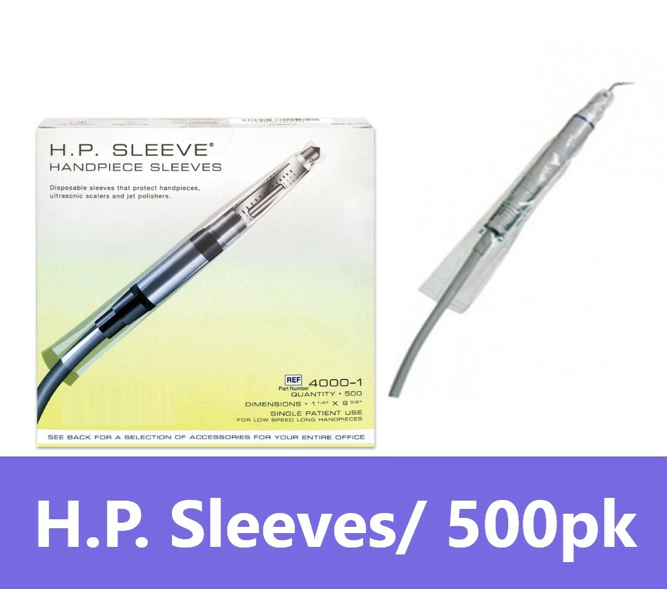 Dental LOW SPEED Handpiece Cover 1½”W x 7½”L, LONG Sleeve (500pcs/box)