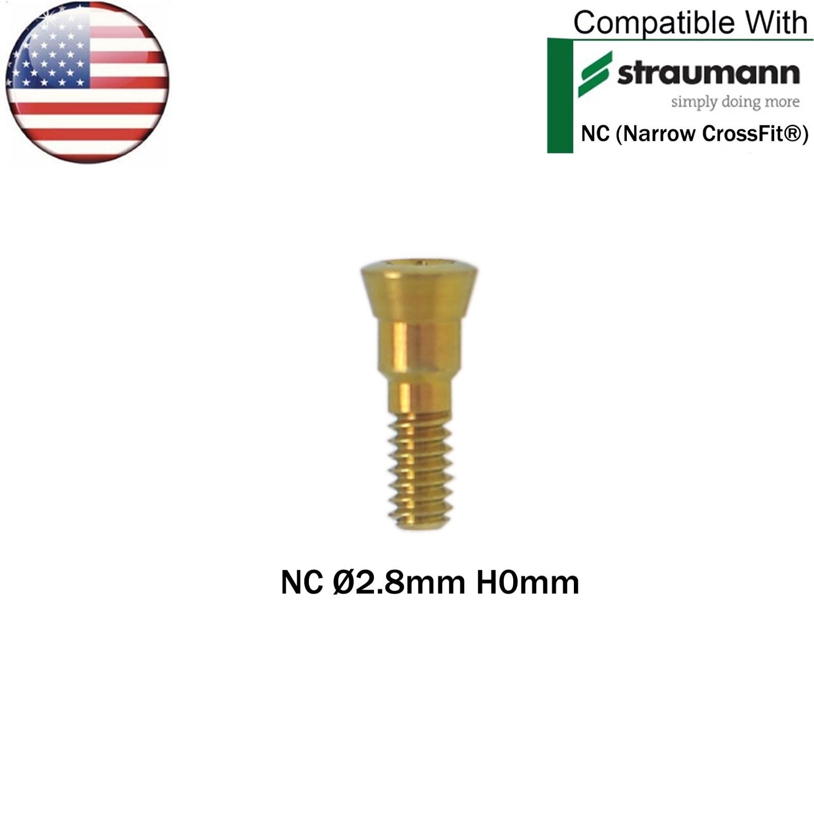US Dental Cover Screw Healing Closure Cap Fits Hiossen/Nobel Active/Straumann