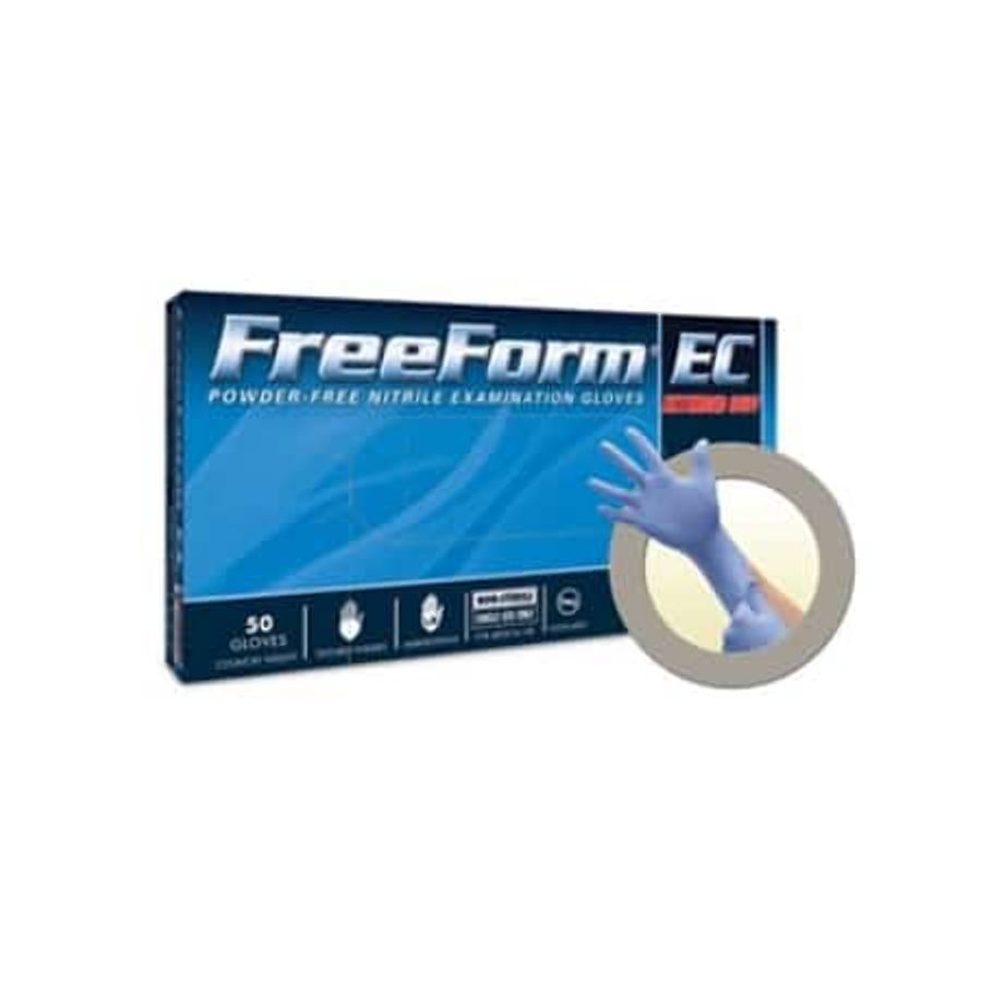 Freeform EC Nitrile Gloves: Medium, 50/Bx, Non-Sterile, Powder-Free, Textured