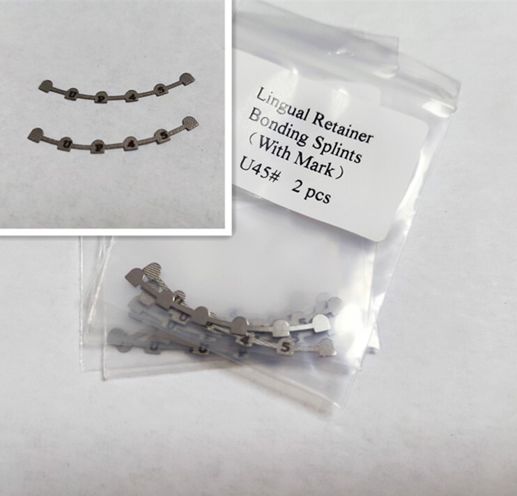 10Pieces Orthodontics Lingual Retainer Bonding Splints Mesh Base U45 2pcs/pack