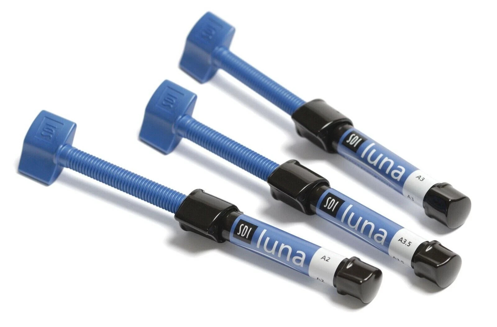 3 x SDI Dental LUNA Nano Hybrid & Micro Filler 4gm Composite ENAMEL A2 A3 A3.5
