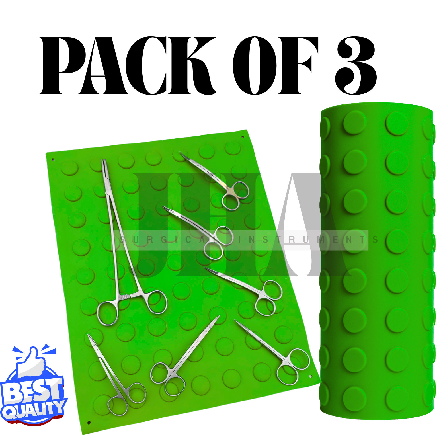 Autoclavable Surgical Magnetic Mat Non Slip & Flexible Instrument Pad- Pack Of 3