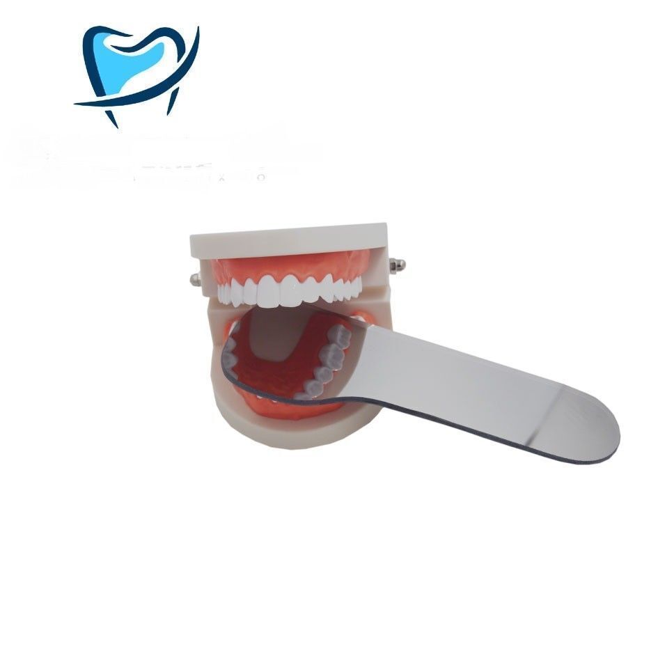 2Pieces Dental Mirror Orthodontic Photo Intra Oral Mirrors Glass Reflector 2side