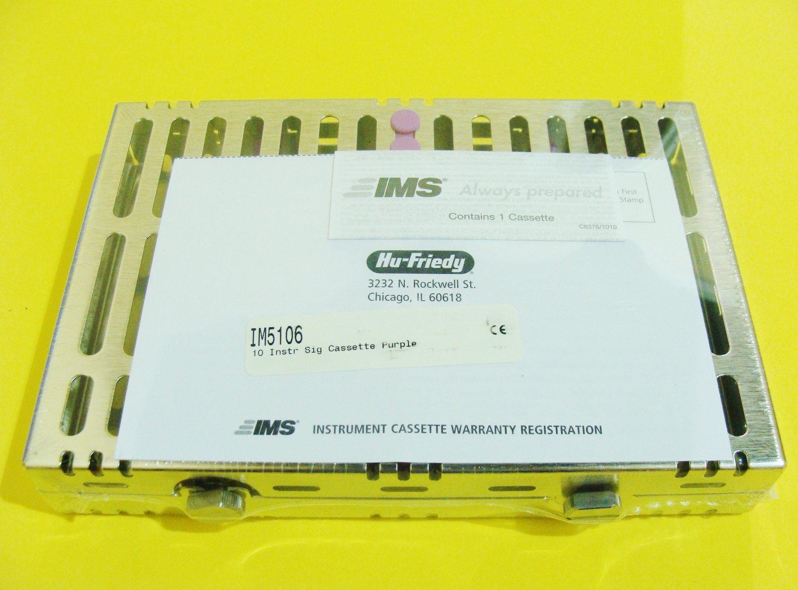 Dental 10 Instrument Cassette Box Surgical Purple IM5106 HU FRIEDY