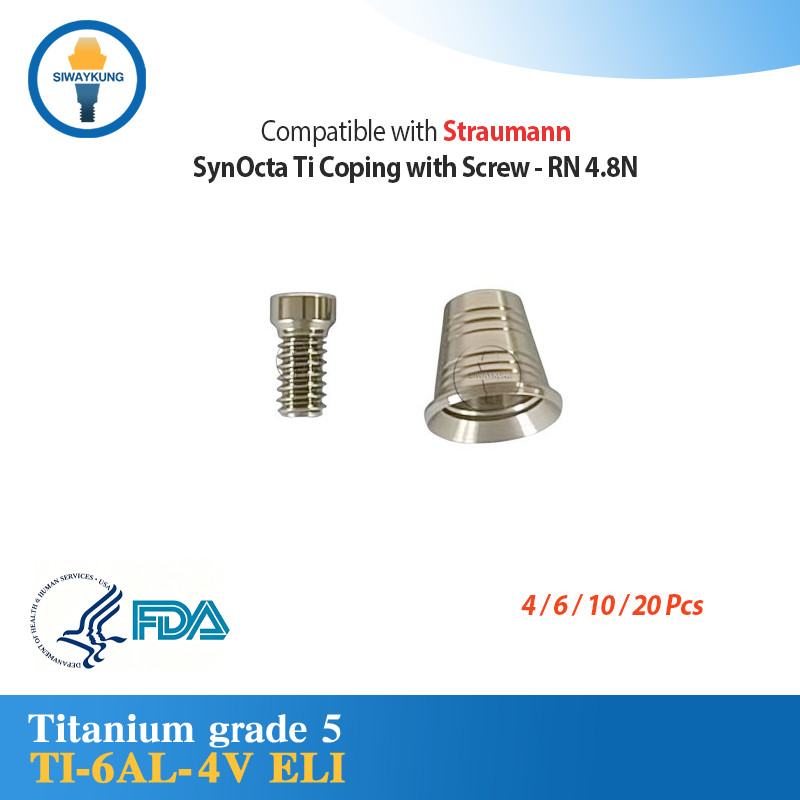 Ti Base for Multi unit compatible with Straumann SynOcta Ti Coping RN 4.8N