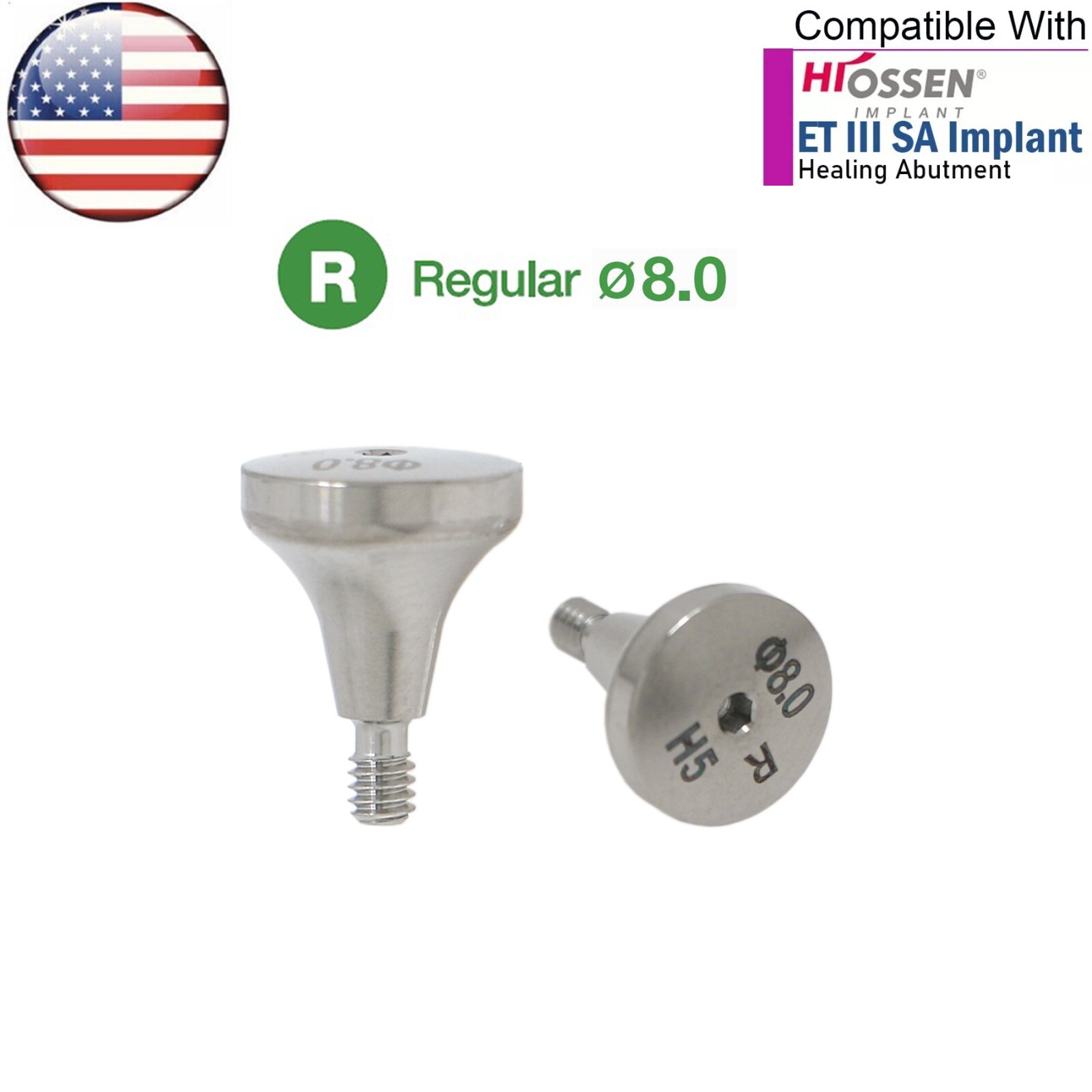 US Dental Fits Osstem Hiossen Healing Abutment Mini Regular Cover Screw Platform