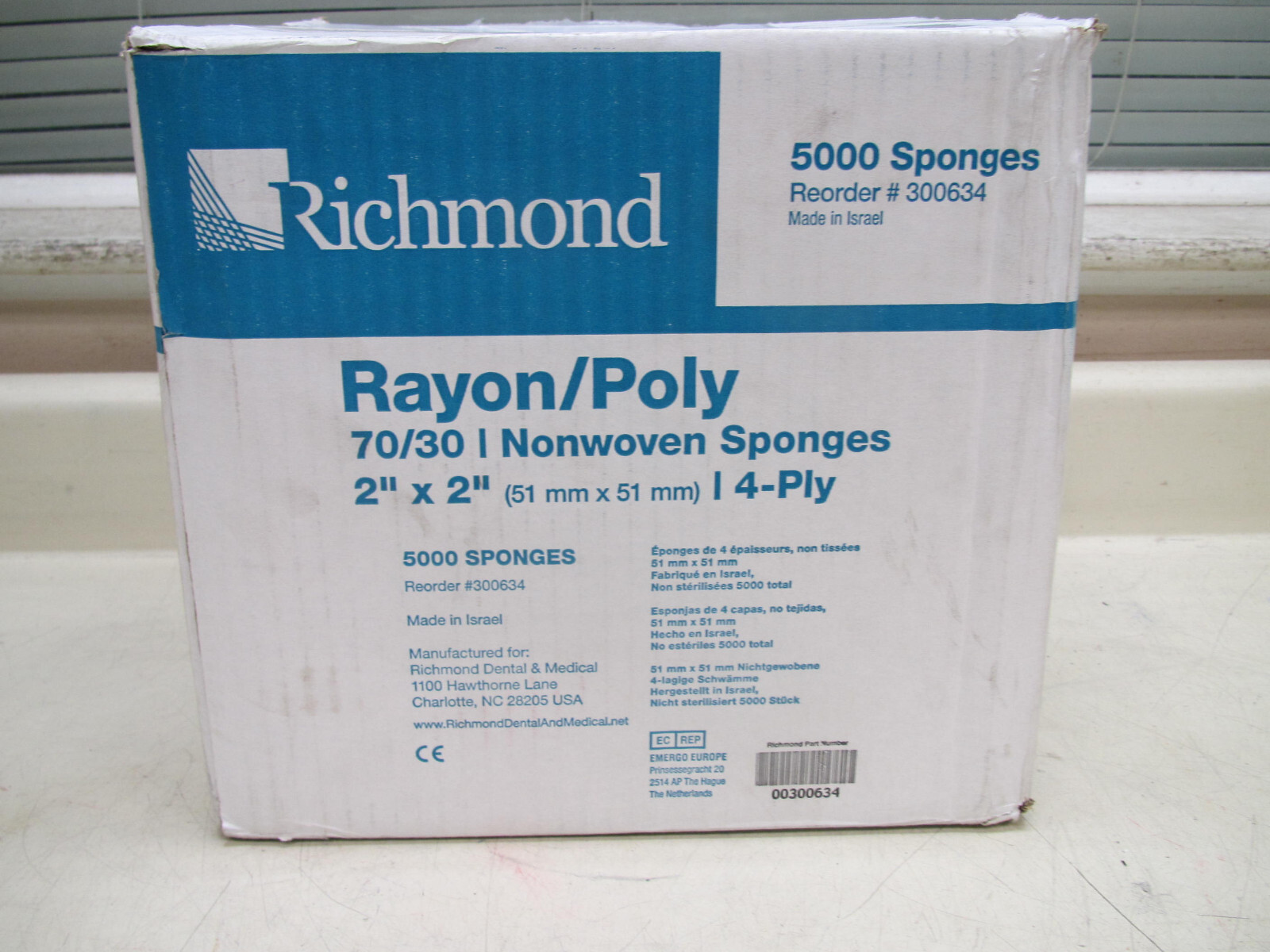 Richmond Dental & Medical 300634 2″ x 2″ Rayon/Poly Nonwoven Sponge Qty. 5000