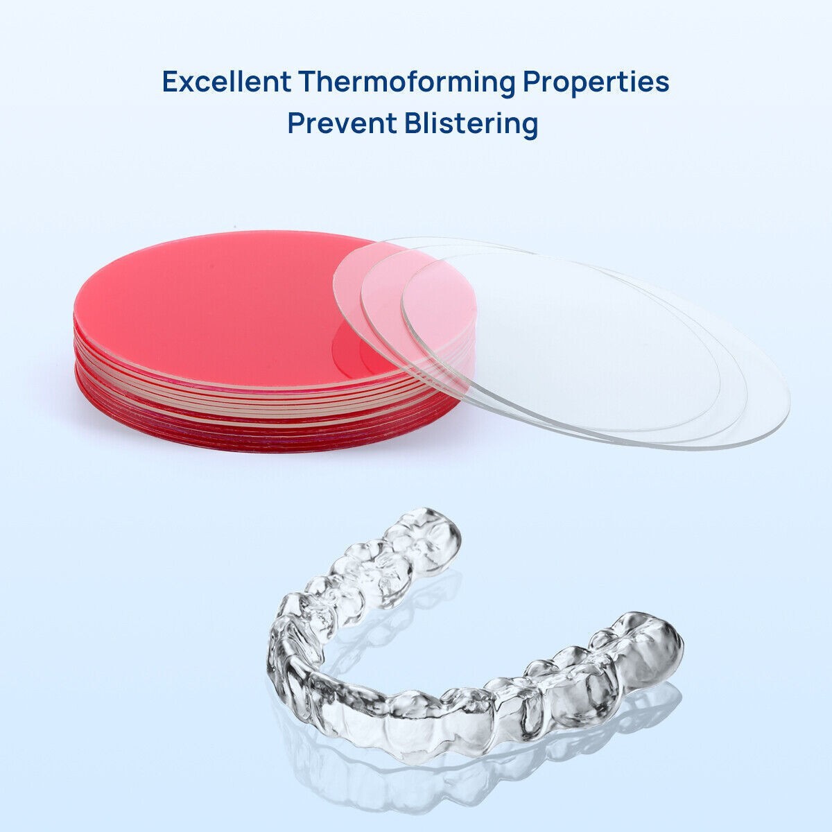 Dental Plastic Ortho Splint Thermoforming Sheet For Vacuum Forming Sheet 1.0-3.0