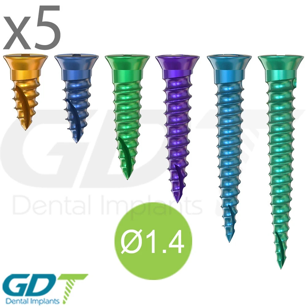 x5 Self Drilling GBR Bon Screw Ø1.4mm Membrane Fixation Dental Fixture