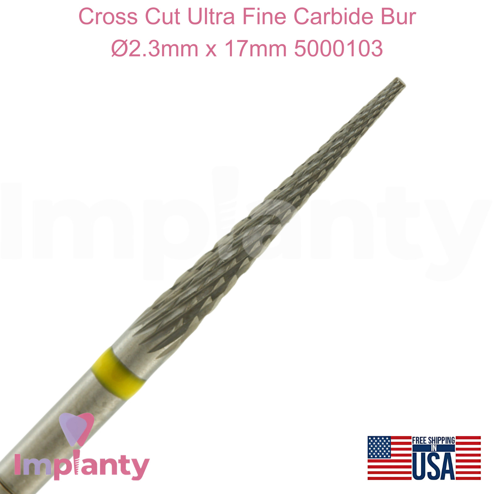 Cross Cut Ultra Fine Carbide Dental Bur Ø2.3mm x 17mm 5000103 Dentistry Tool