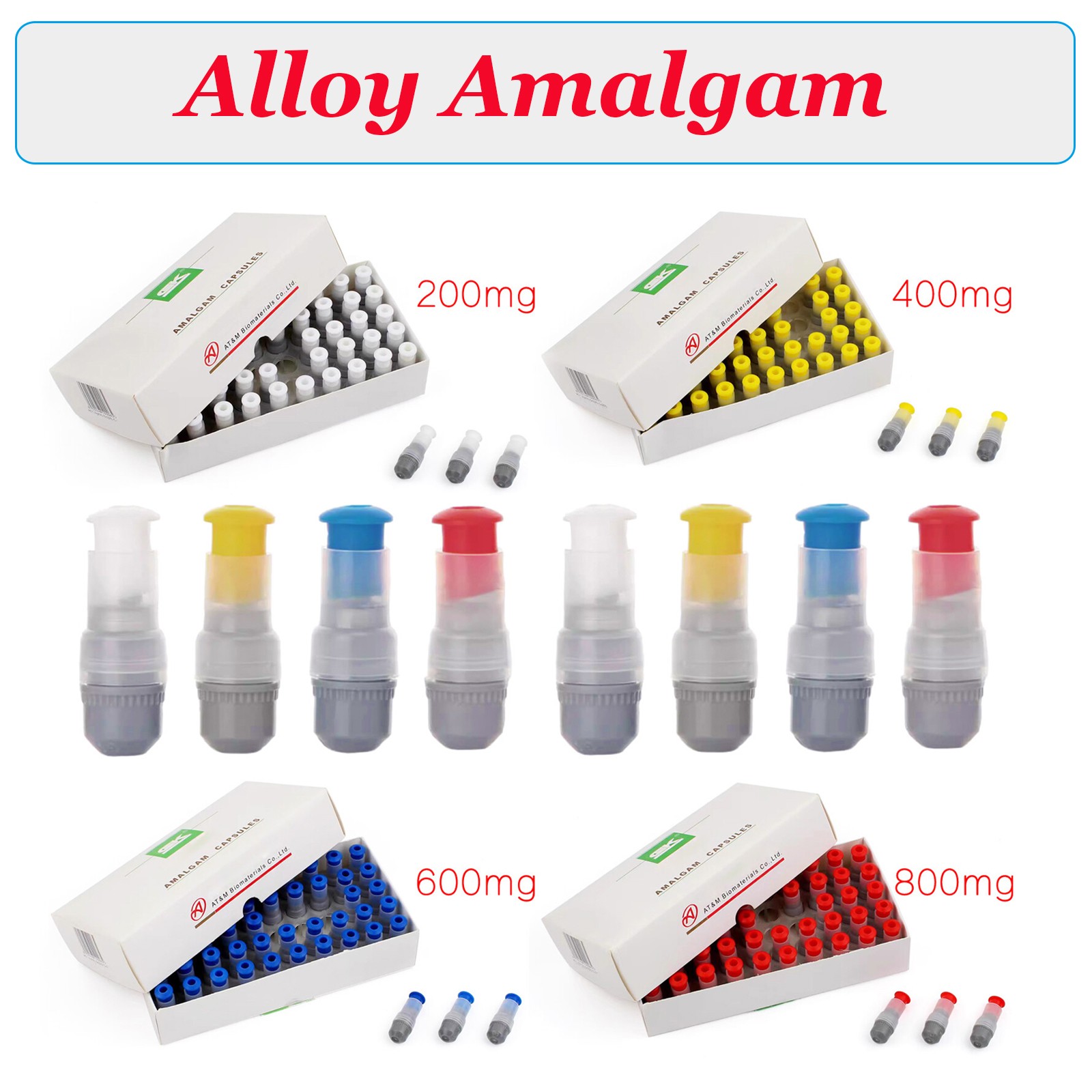 NEW Amalgam Dental Alloy 1 / 2 / 3 Spill Regular Set , 500 or 50 Capsules
