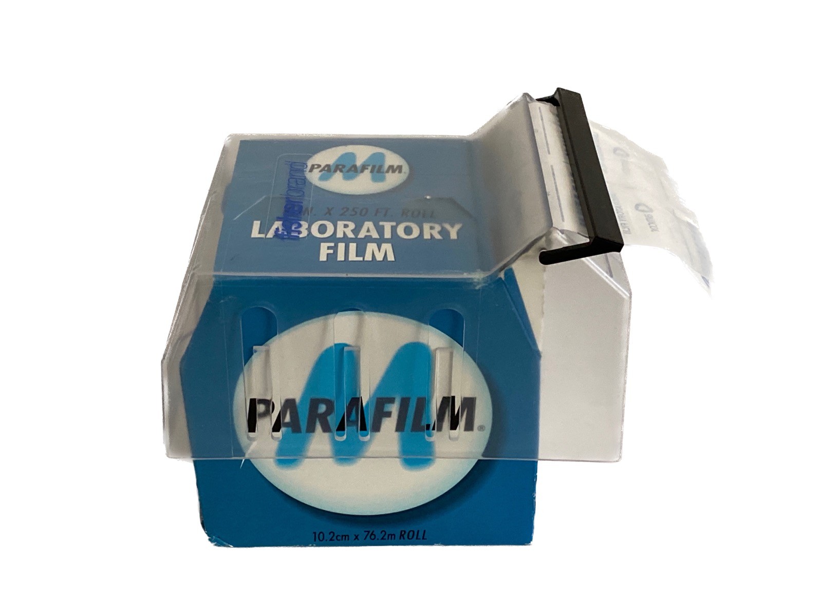 BEMIS Parafilm Flexible M Wrap Self-Sealing Film 4” x 200’ Roll & Dispenser B