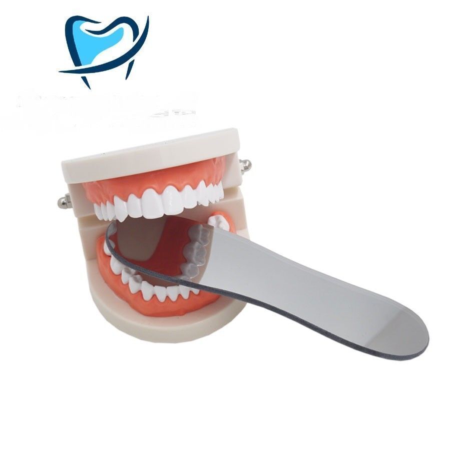 2Pieces Dental Mirror Orthodontic Photo Intra Oral Mirrors Glass Reflector 2side