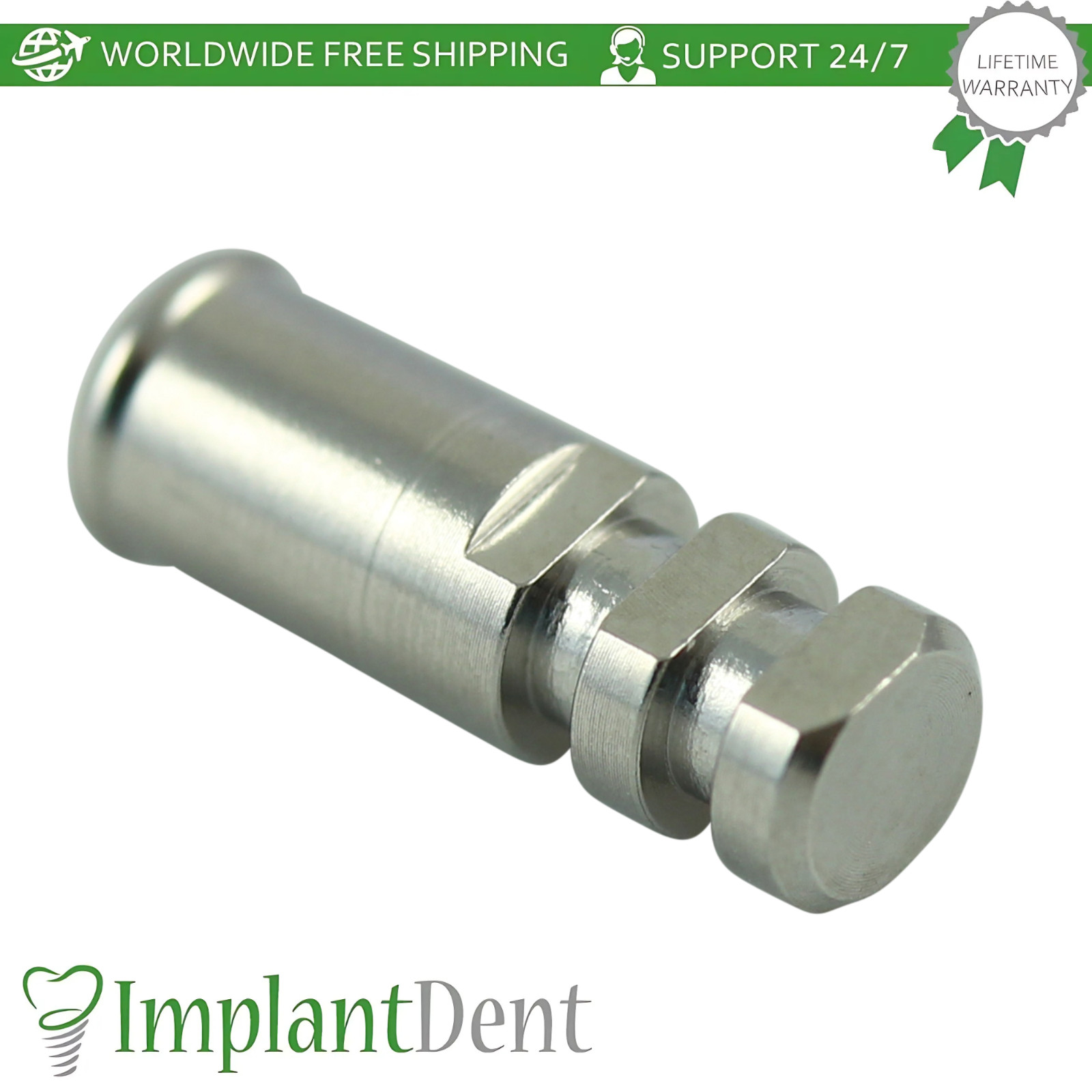 100x Click Attachment Dental Analog 10.4mm Low Vertical Profile Stainless Steel