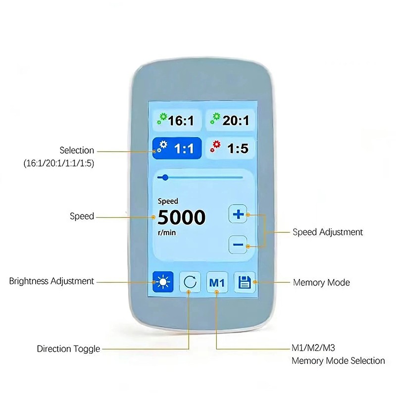 Dental Built-in LED Electric Motor Touch Screen Brushless Micromotor