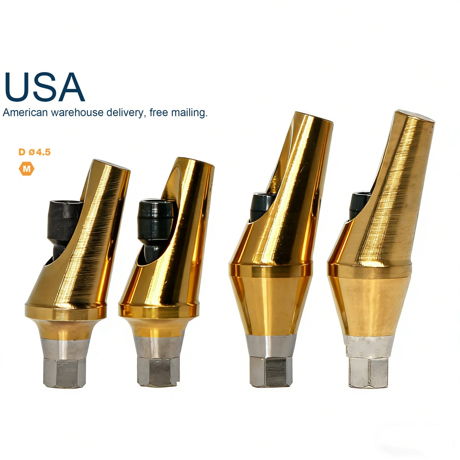 US Ti Dental Angled Abutment 17° Hex fits HIOSSEN DIO DFII Neo Biotech Implants