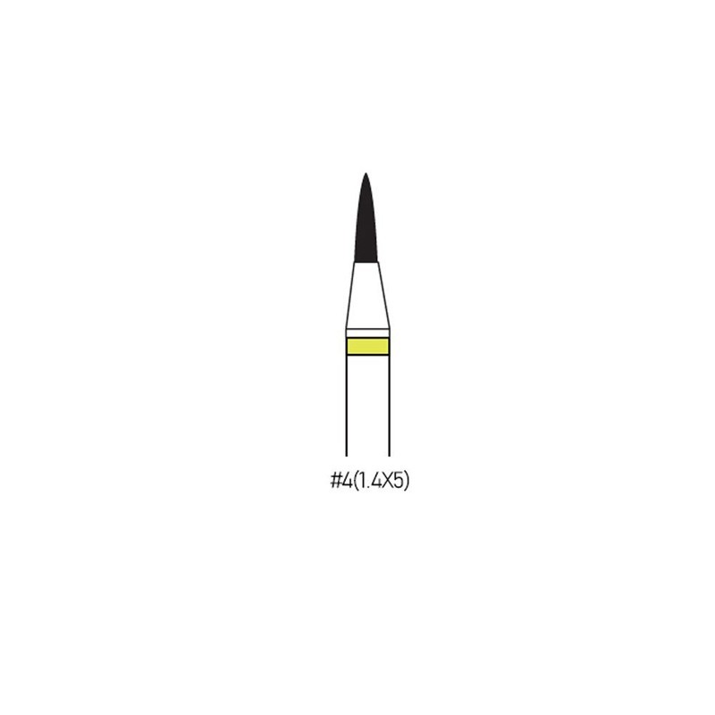 Dental Diamond Burs Extra Fine HP 2.35mm | Lab Rotary Burs #1-#5 | 5pcs Pack