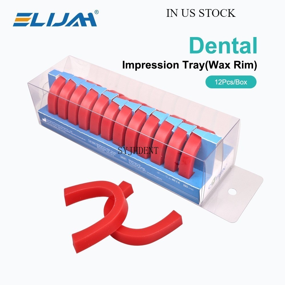 Dental U Shape Wax Rim Model Base Plate Wax Occlusal Wax Casting Bite Block-Red