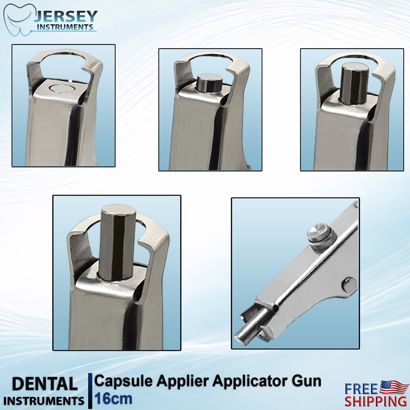 Dental GC FUGI Capsule Applier Applicator Gun 2 Pieces Cement Pick Autoclavable