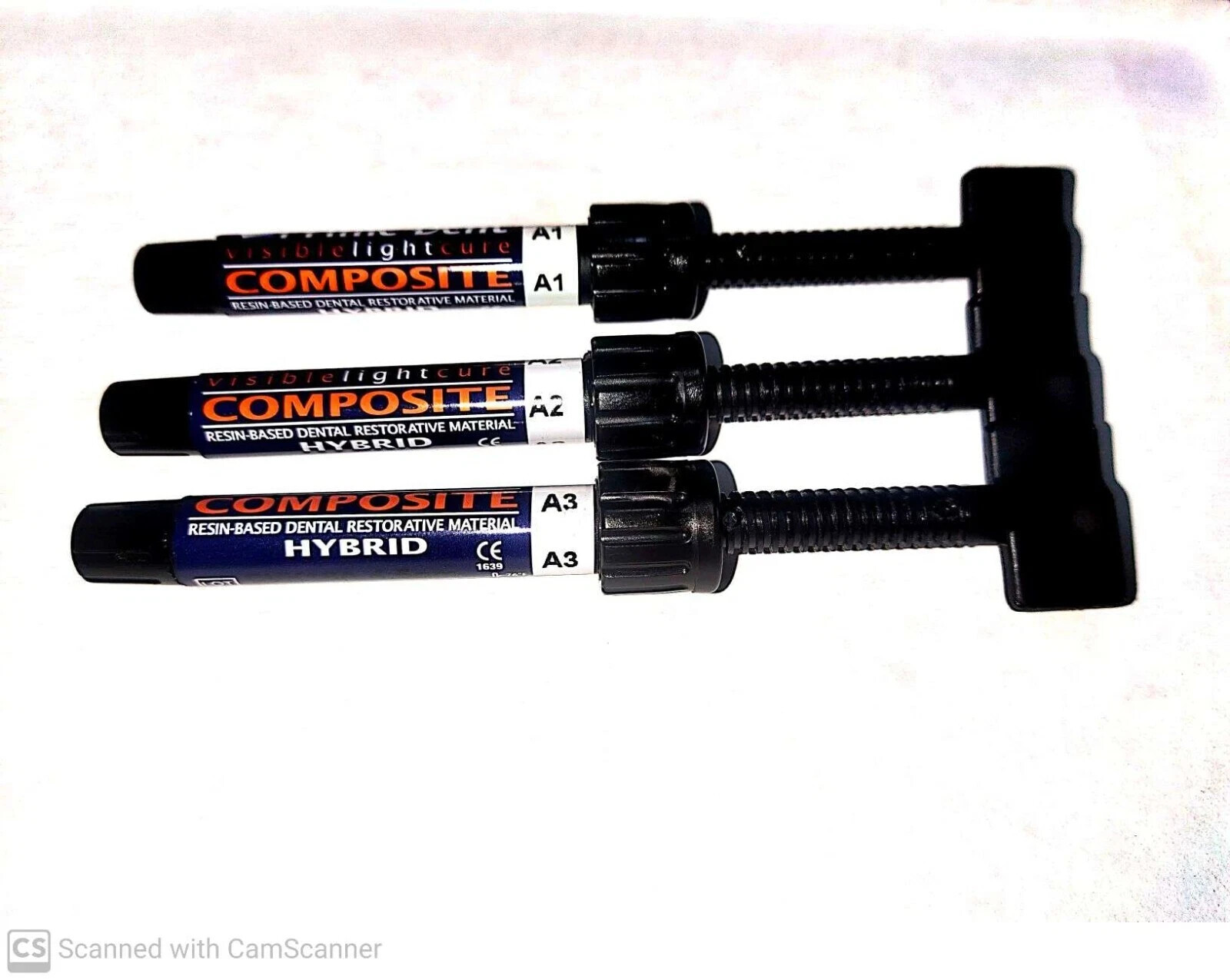3 x PrimeDent Light Cure Resin Based Hybrid Restorative Composite 4.5gm A1 A2 A3