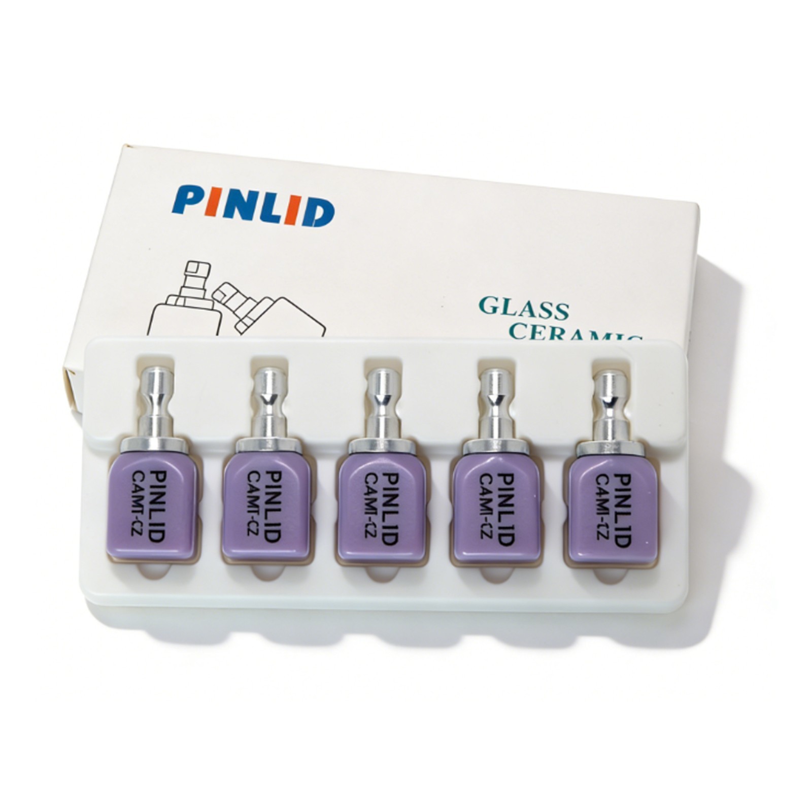 Dental Lithium Disilicate C14 Glass Ceramic CAD Blocks MT Moderate Ranslucency