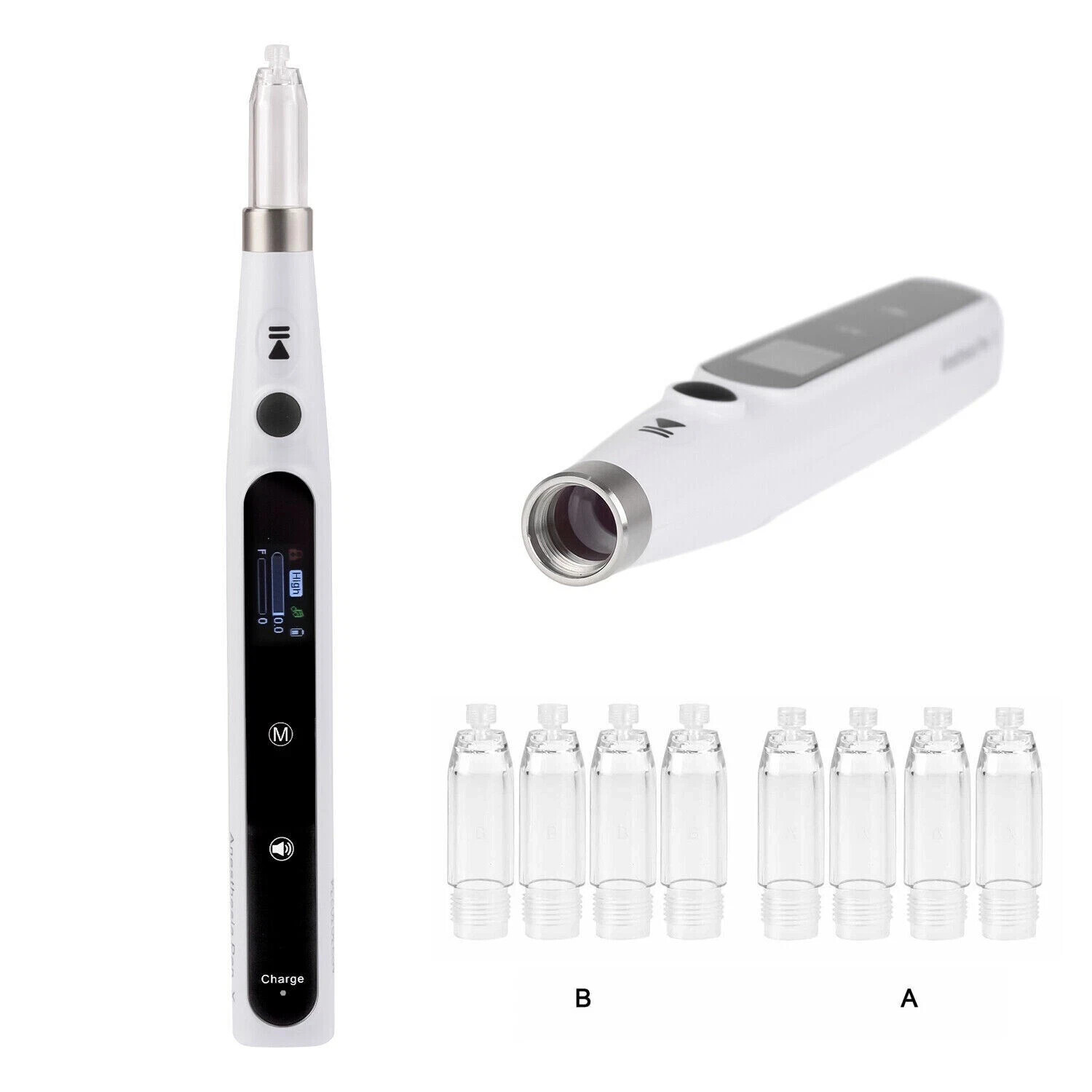 REDLAND Dental Anesthesia Injector Syringes Wireless Pen with 8 Injection Tubes