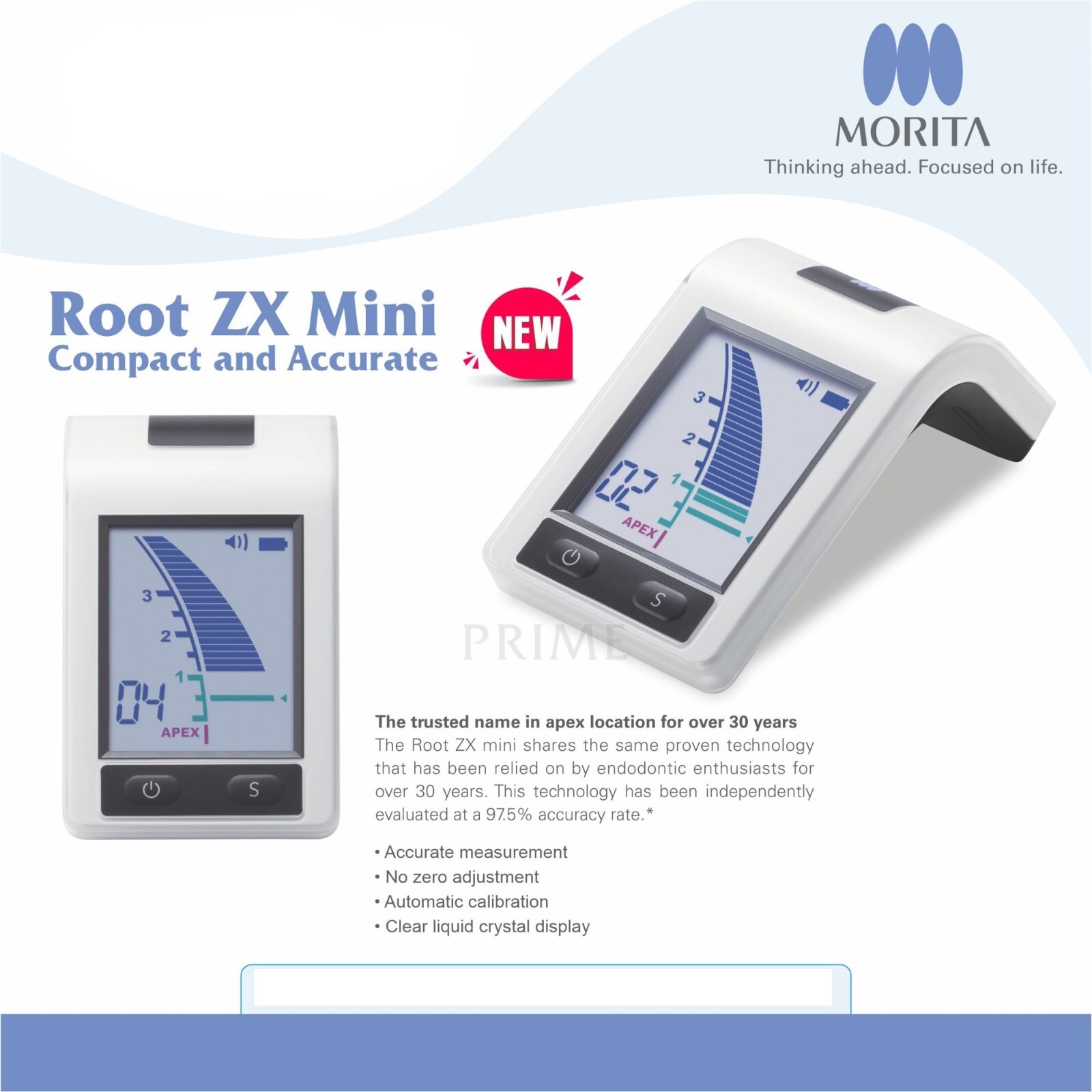 J Morita Root ZX MINI Compact Apex Locator with Automatic Calibration (Free Ship