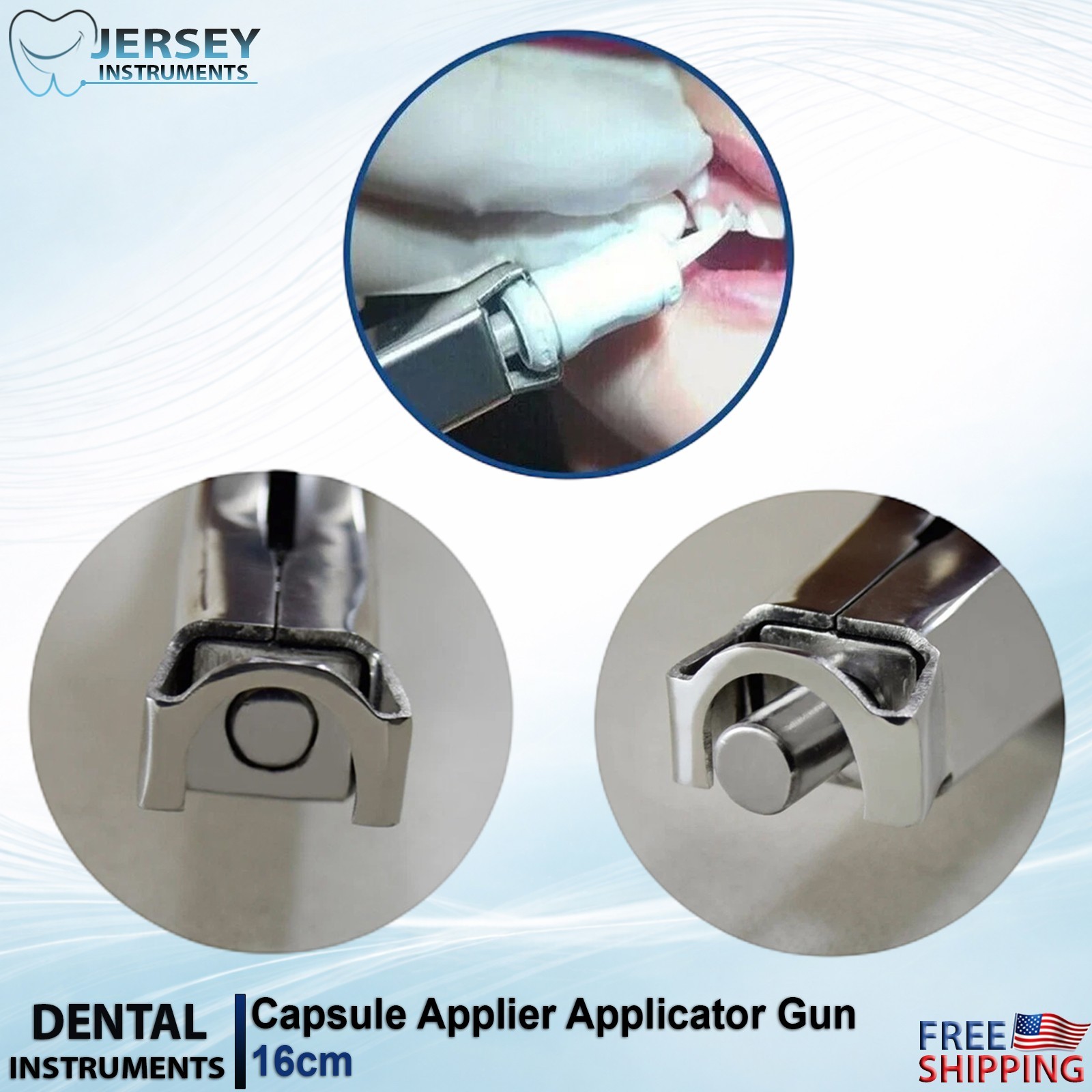 Dental GC FUGI Capsule Applier Applicator Gun 2 Pieces Cement Pick Autoclavable