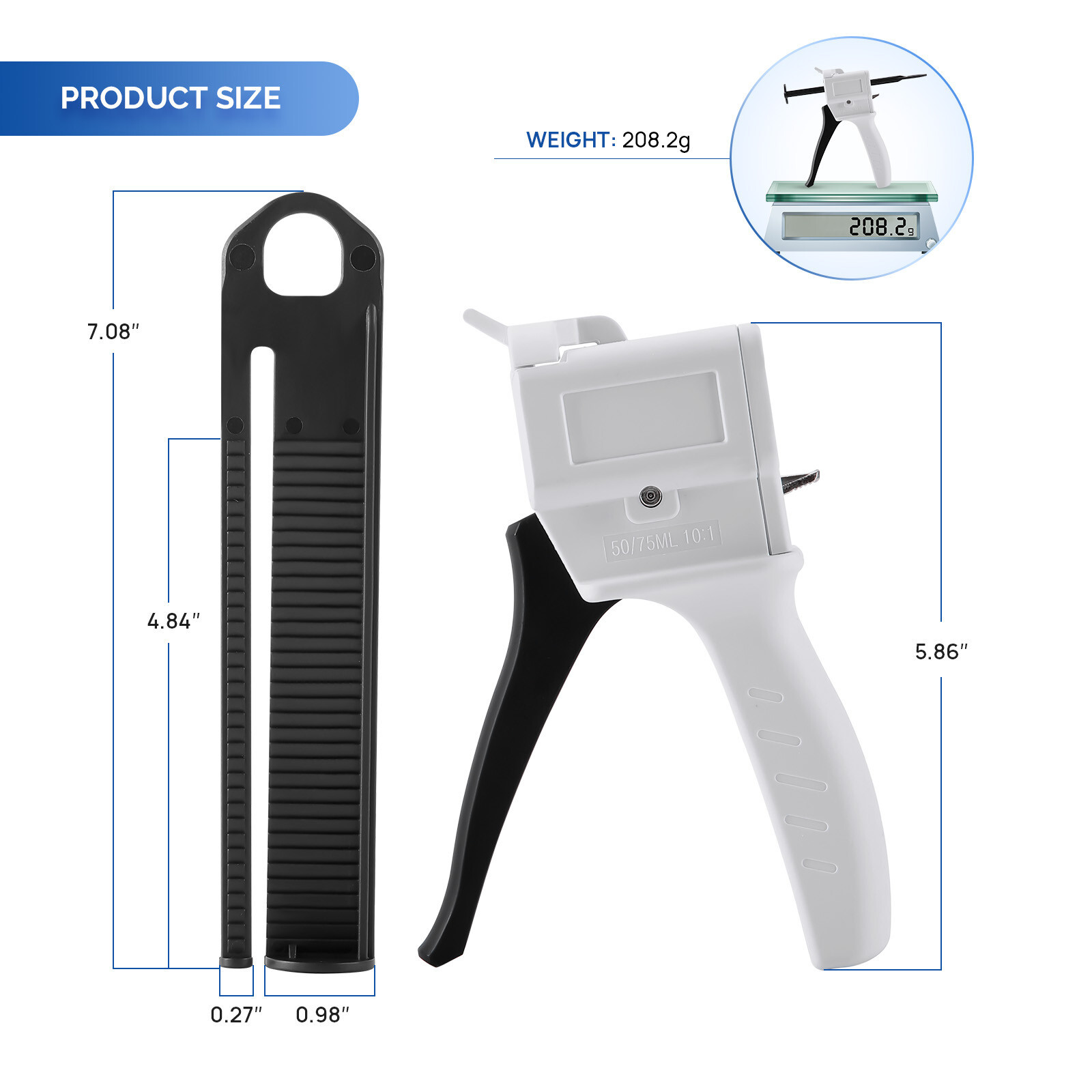 JMU Dental Impression Universal Cartridge Dispenser Delivery Gun 10:1