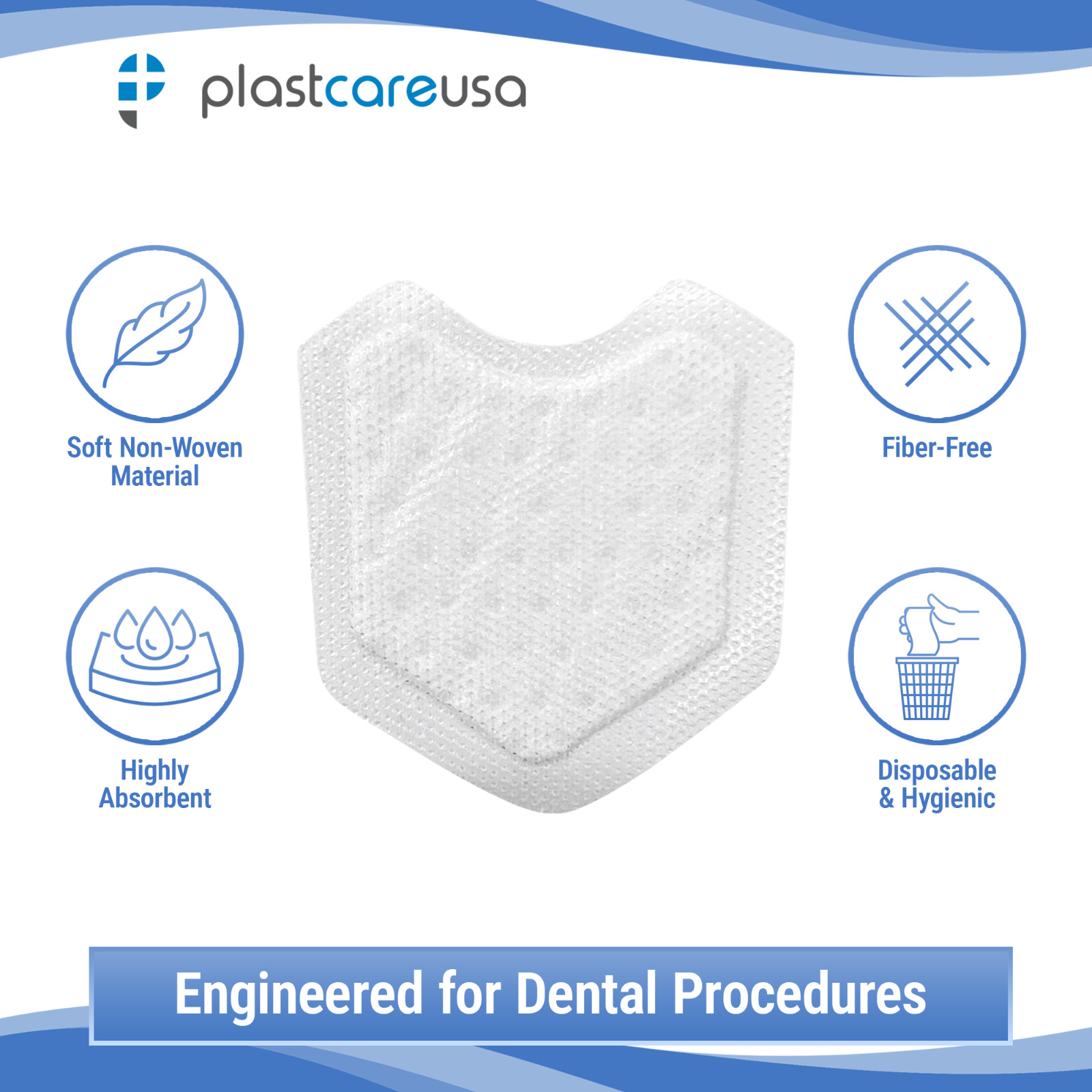 Dental Dry Angles Saliva Absorbent Pads – Parotid Shield Moisture Control (S/L)