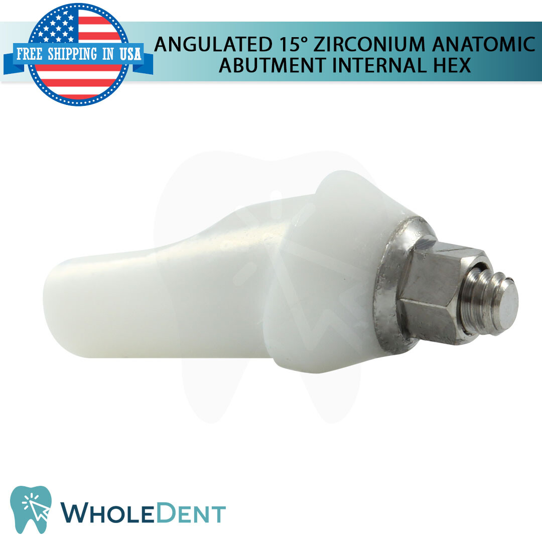 X1 Angulated Anatomic Zirconium Zirconia 15° Abutment Dental Instrument Int Hex