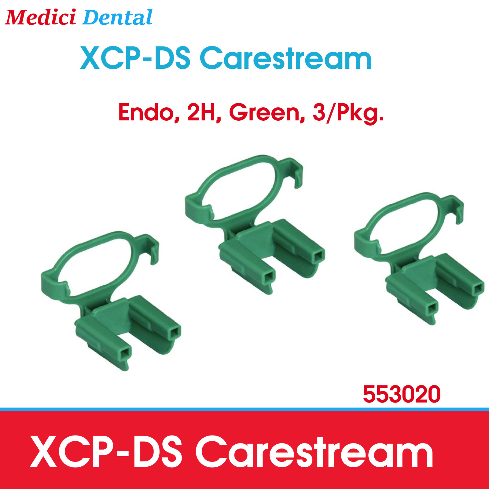 Dental X-Ray XCP-DS Carestream Digital Sensor Holder Endo, 2H, 553020, 2/Pkg