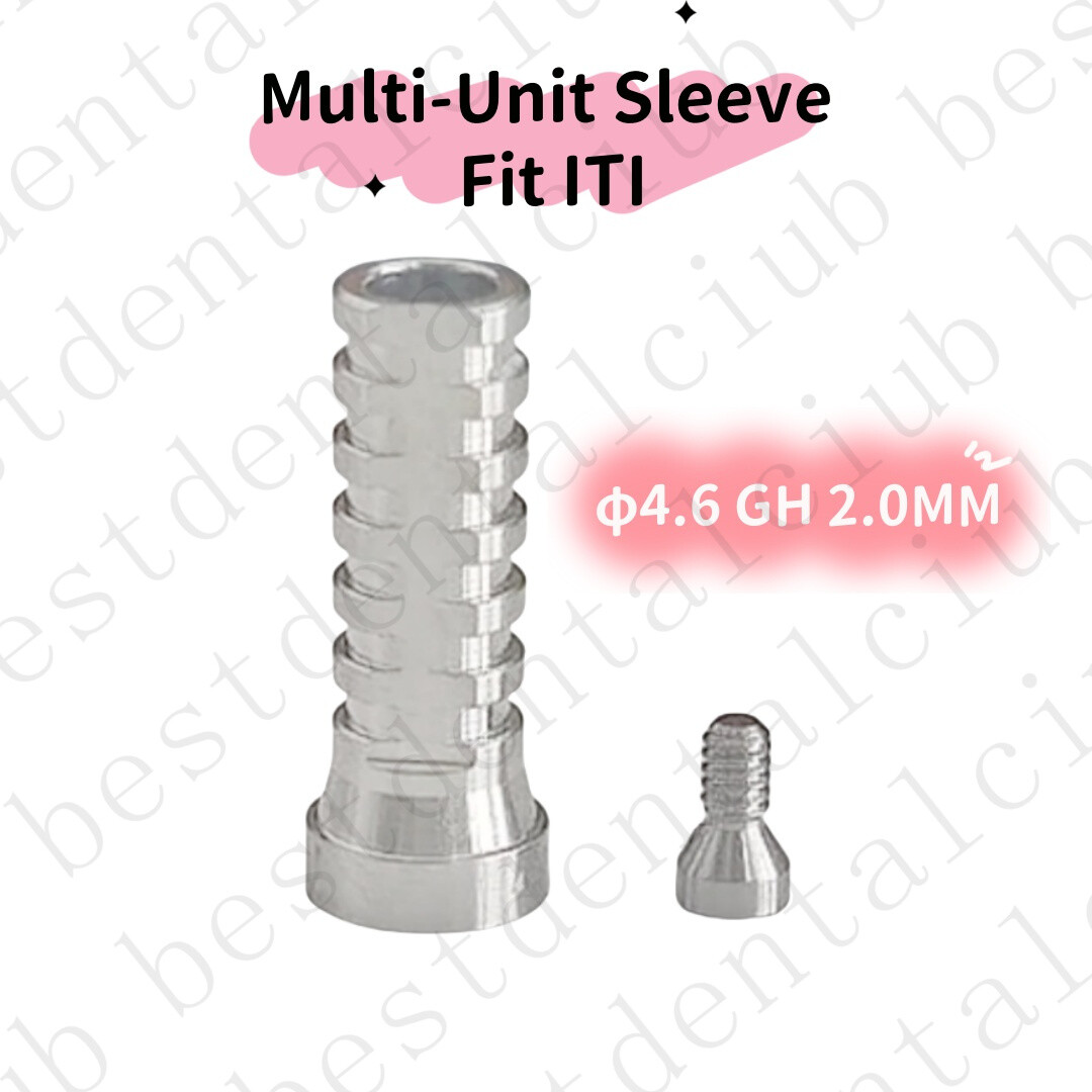 5Pc Dental Temporary Titanium Coping Screw Abutments 4.6mm GH Fits ITI Straumann