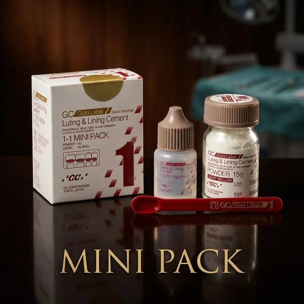 glue 15g and 10gmGC Gold Label 1 Glass Ionomer Mini Pack Luting & Lining Cement