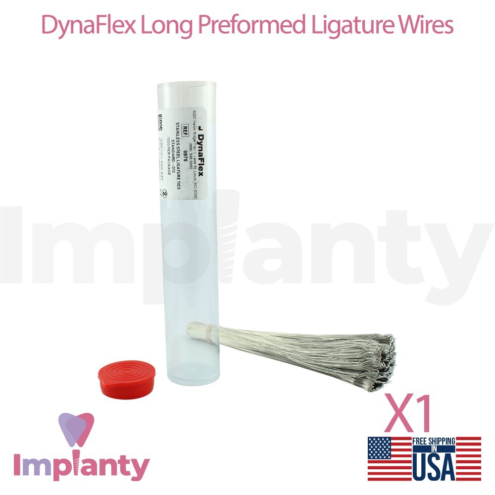 DynaFlex Orthodontic Long Preformed Ligature Dental Wires 1000 Pcs .010″/.25mm