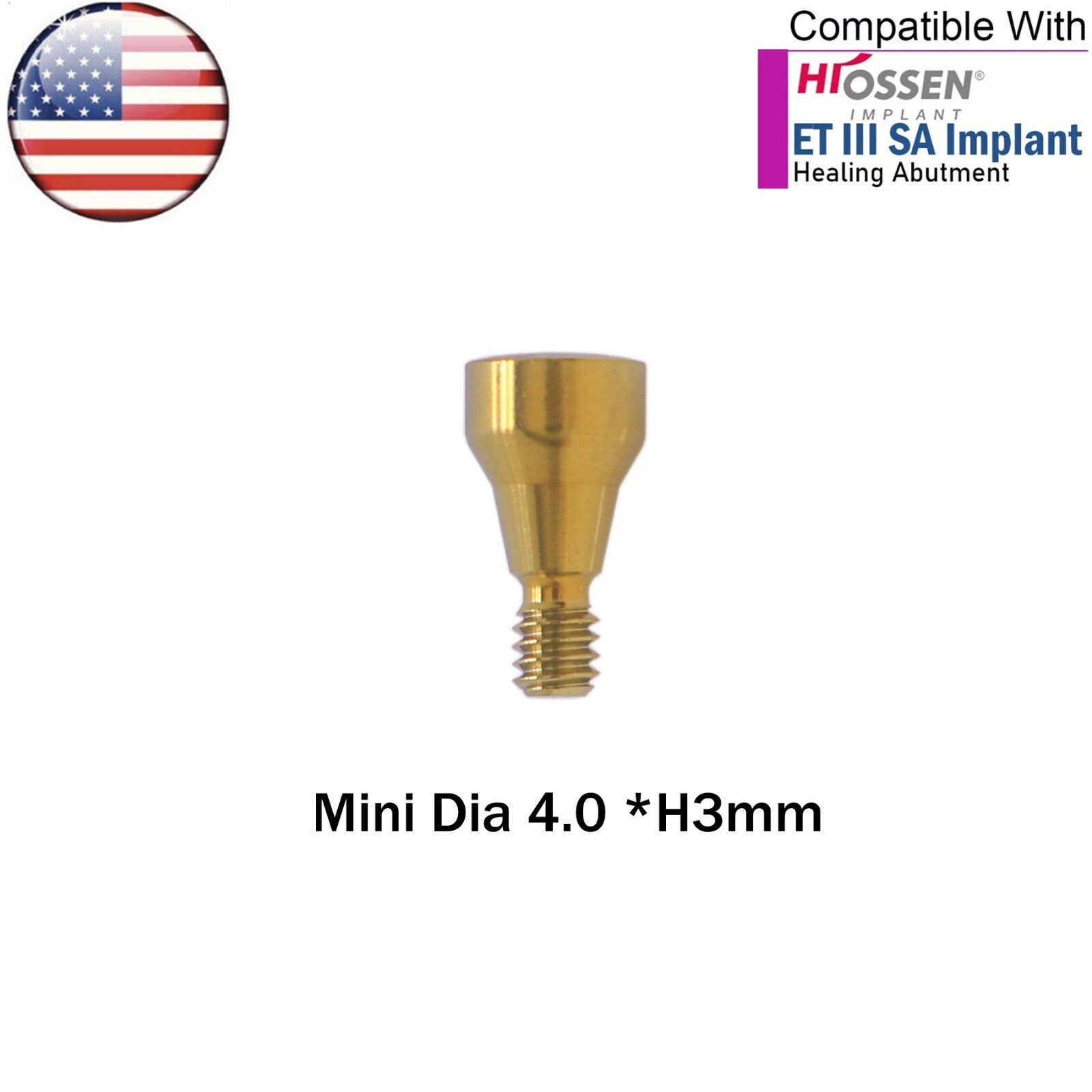 US Dental Mini Healing Abutment Caps Cover Screw For Osstem Hiossen ET Platform