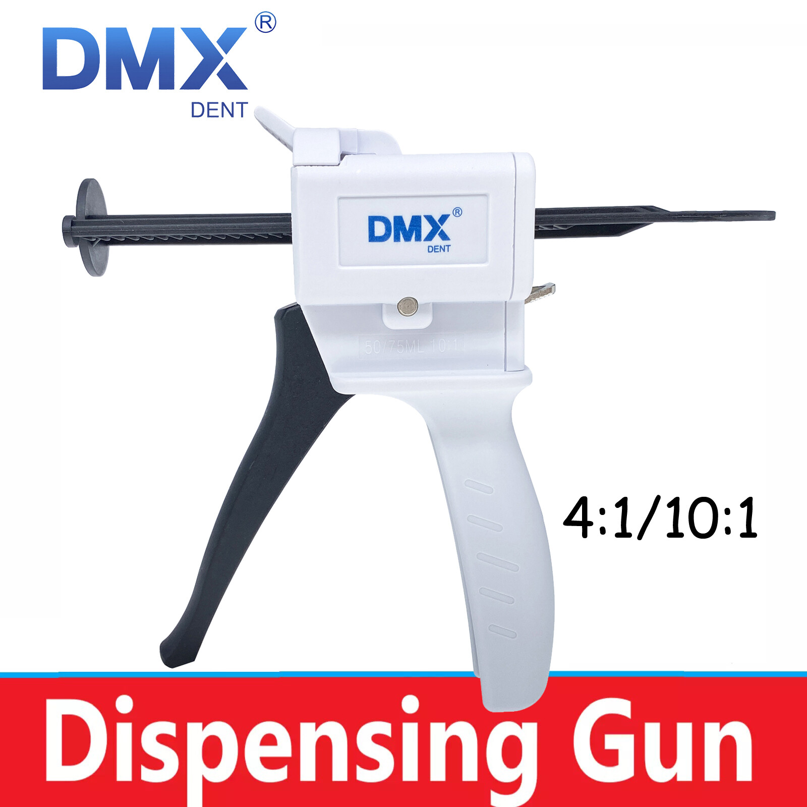 4:1/10:1 Ratio Dental Impression 50ml Mixing Dispenser Dispensing Caulking Gun