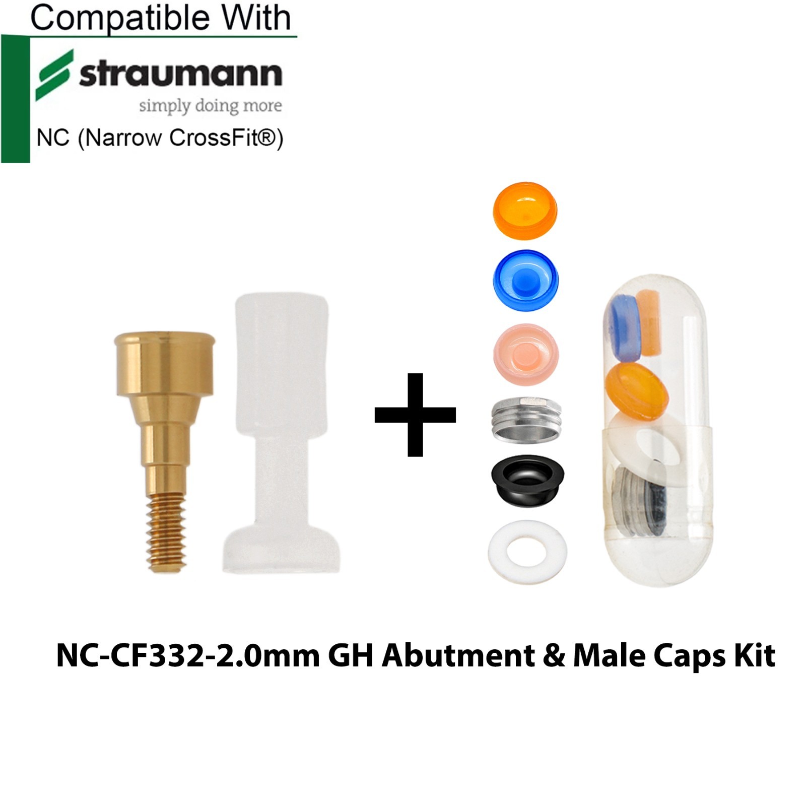 Dental Overdenture Locator Abutment 1-5.0mm GH Fits ITI Straumann NC/RC Implants