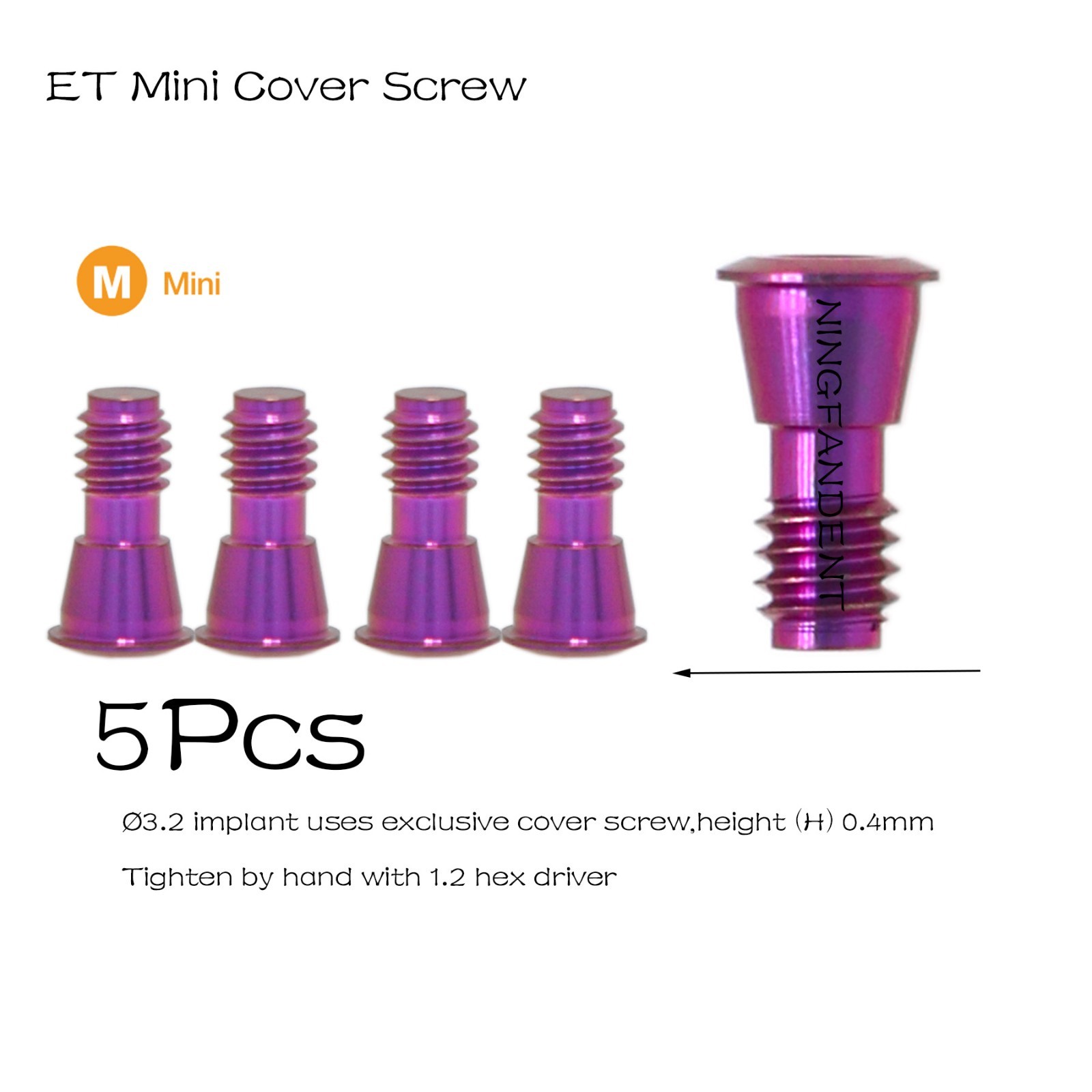 5Pcs US Dental Healing Abutment Mini Regular Platform compatible Osstem Hiossen