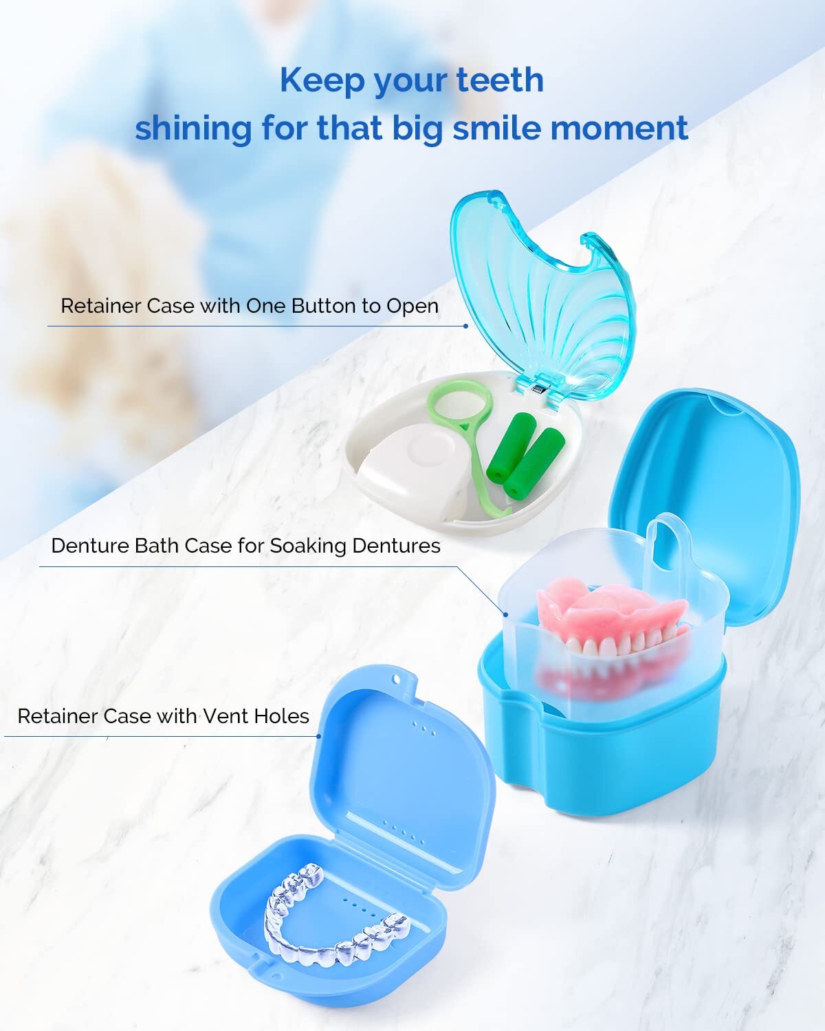 JMU Dental Orthodontic Retainer Case Denture Container Box