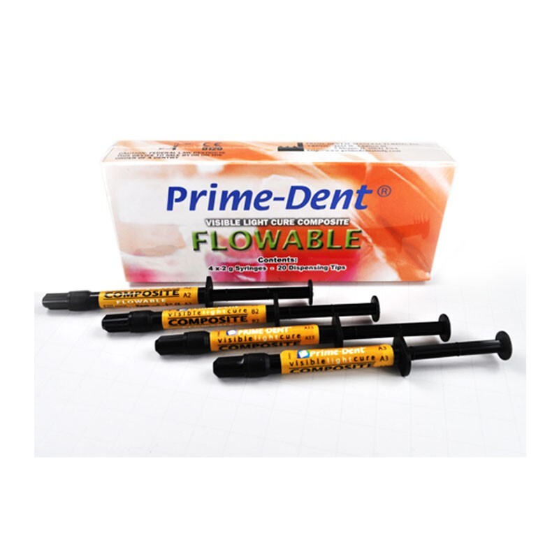 4 x PRIMEDENT Visible Light Cure Flowable Composite 2gm SHADES A2 A3 A3.5 B2