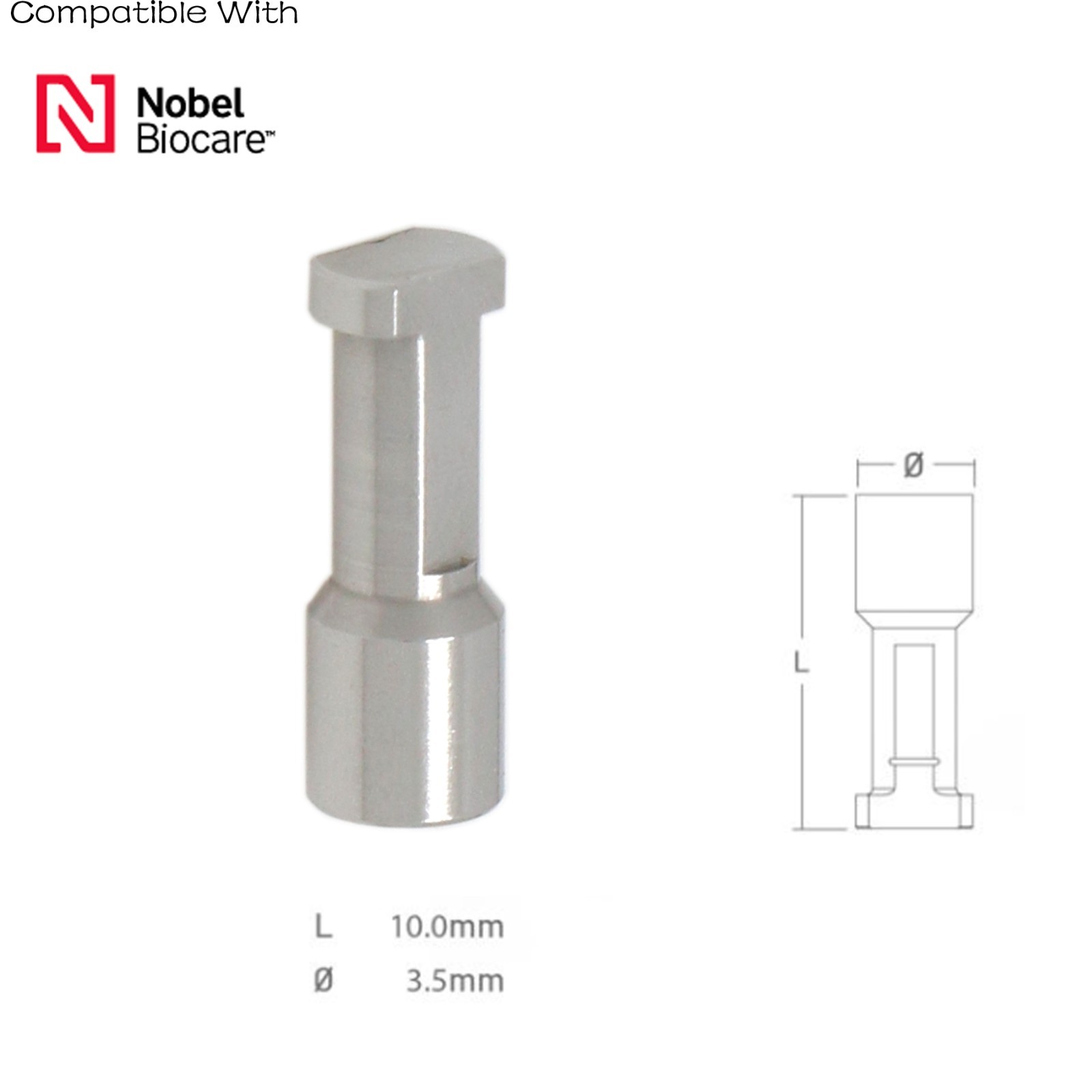 Nobel Biocare Active Implant system Analog Impress Coping Open/Closed Tray NP/RP