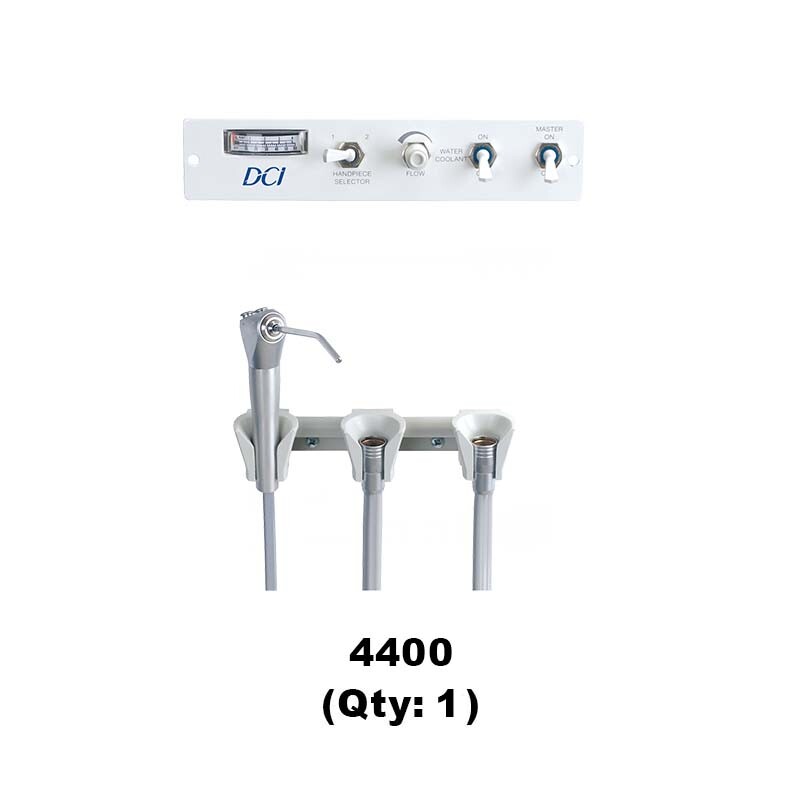 DCI Dental Panel Flush Mount Manual Control Delivery Unit 2 Handpiece & Syringe