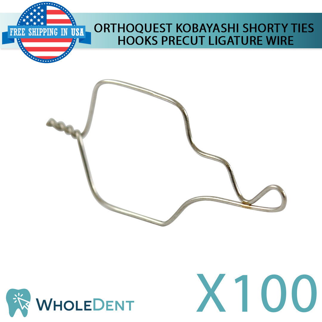 Orthodontic Dental Kobayashi PreCut Preformed Ligature Wire Hook OrthoQuest